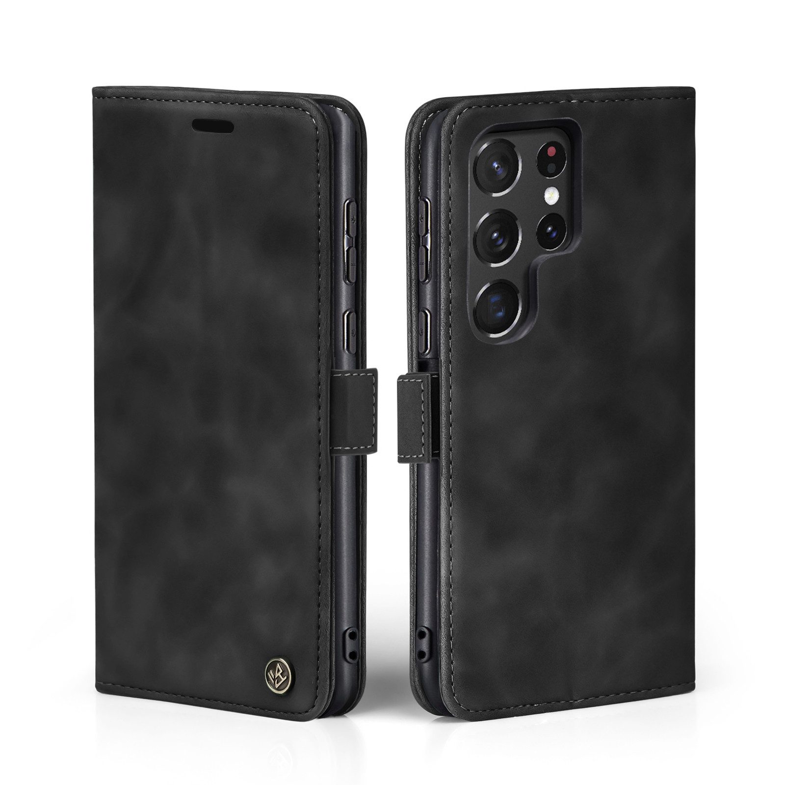 Tec-Expert Handyhülle Tasche Hülle für Samsung Galaxy S22 Ultra 6.8 Zoll, 6.8, Cover Klapphülle Case mit Kartenfach Fliphülle aufstellbar