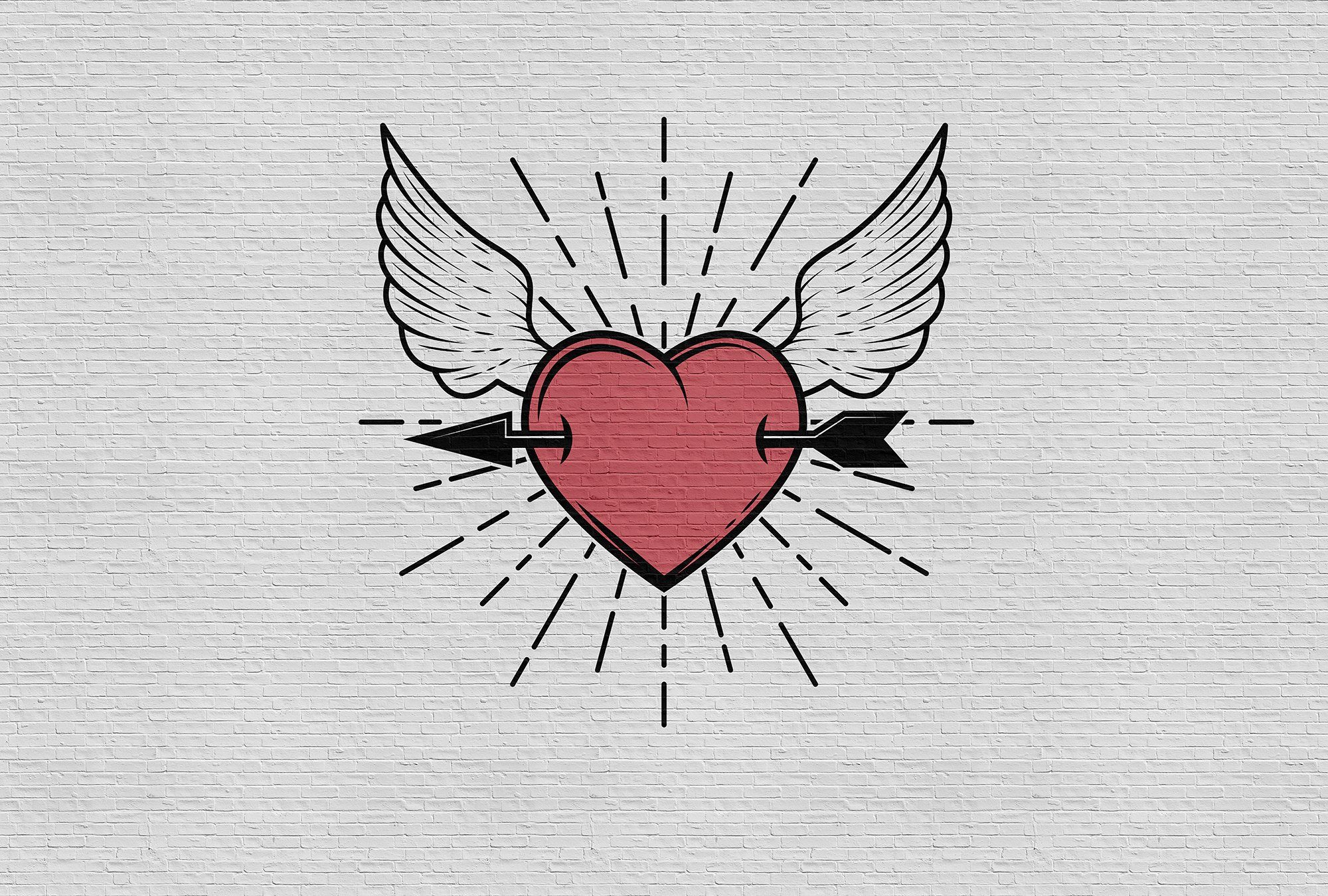 living walls Fototapete Walls by Patel Tattoo You 1, glatt, (4 St), Vlies, Wand, Schräge