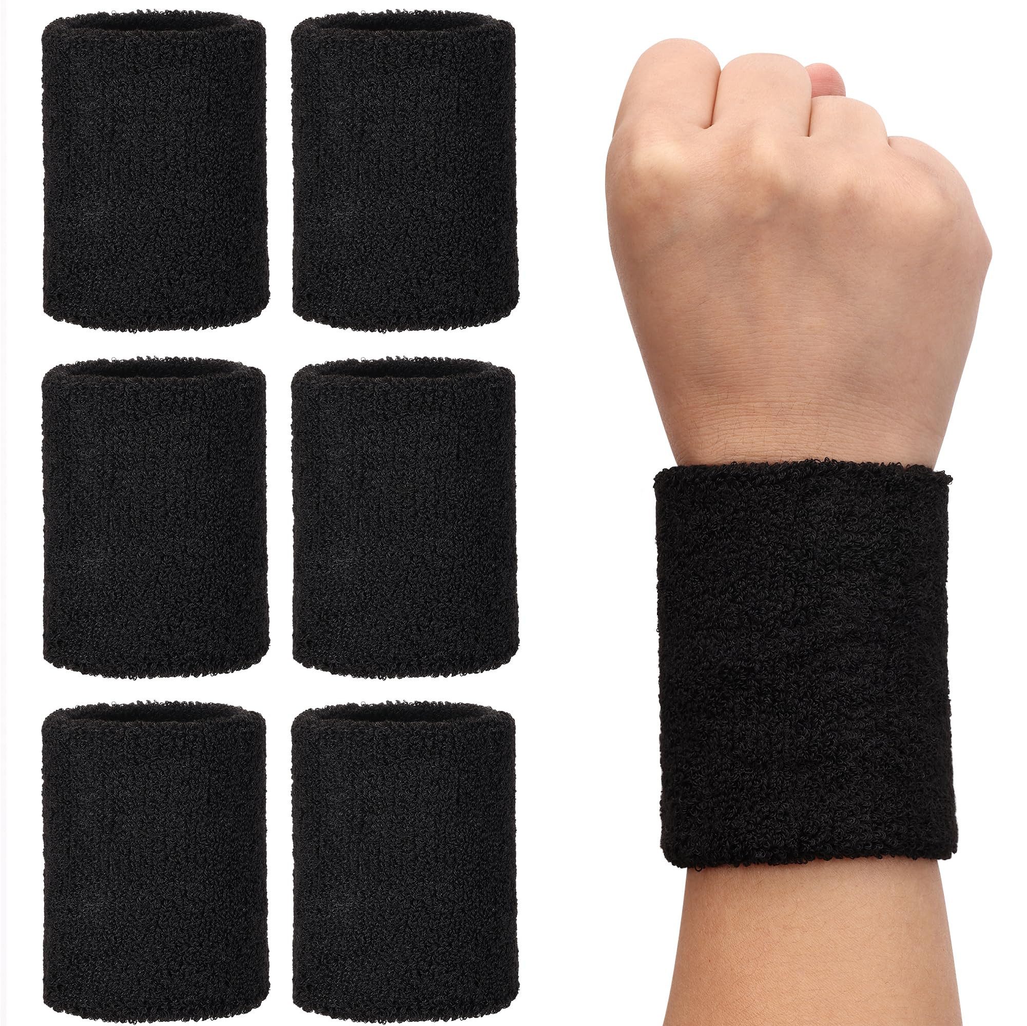 Schweißband 6er Set Schweißband Handgelenk 6x Arm Schweissband für Damen Herren