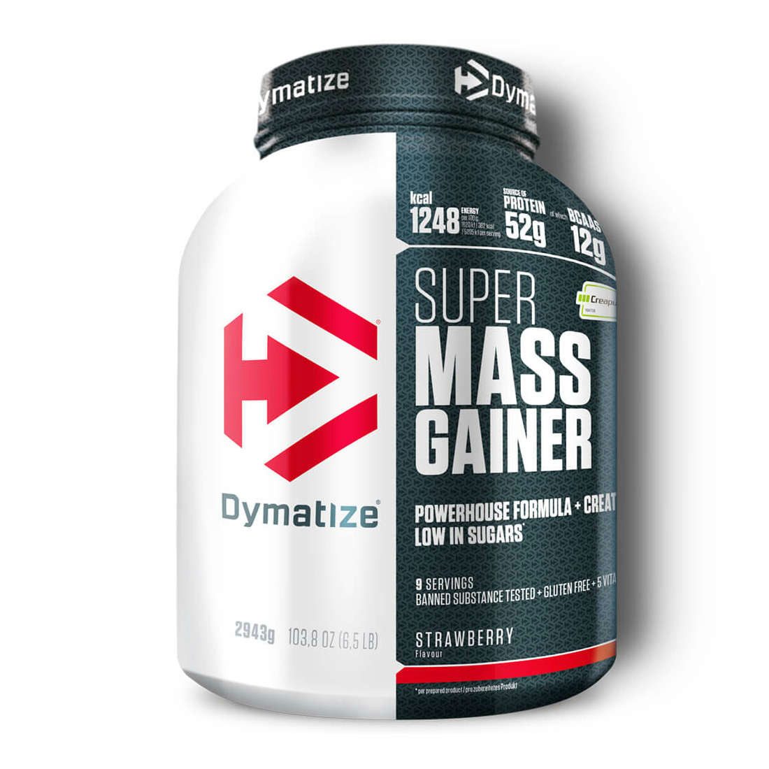 Dymatize Weight-Gainer Super Mass Углеводы Gourmet Strawberry 2943 g Pulver, 2943 g