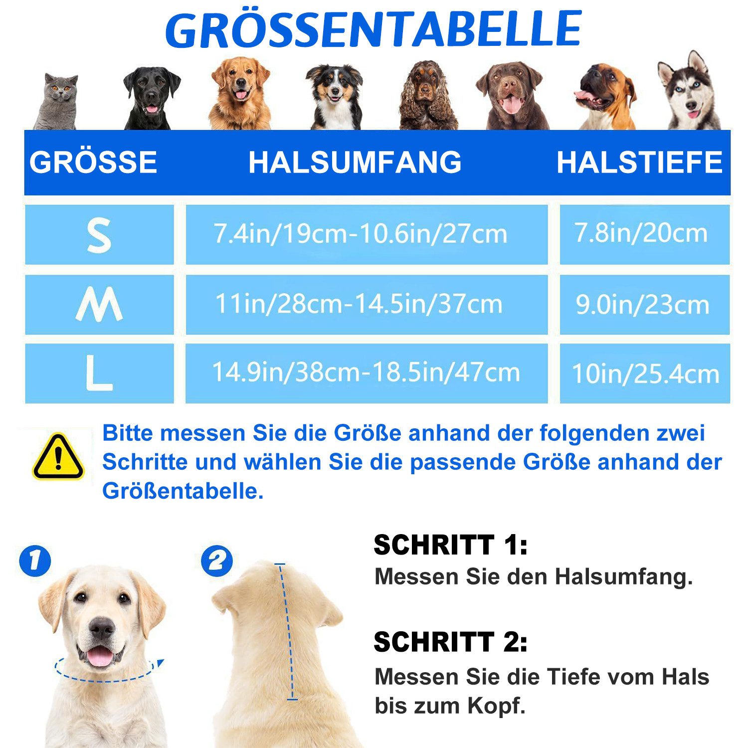 Refined Living Schutzkragen Halskrause Hund Weich, Schutzkragen Leckschutz Hund Einstellbarer, Atmungsaktive Vorbeugung von Biss- und Leckwunden, für Hunde & Katzen