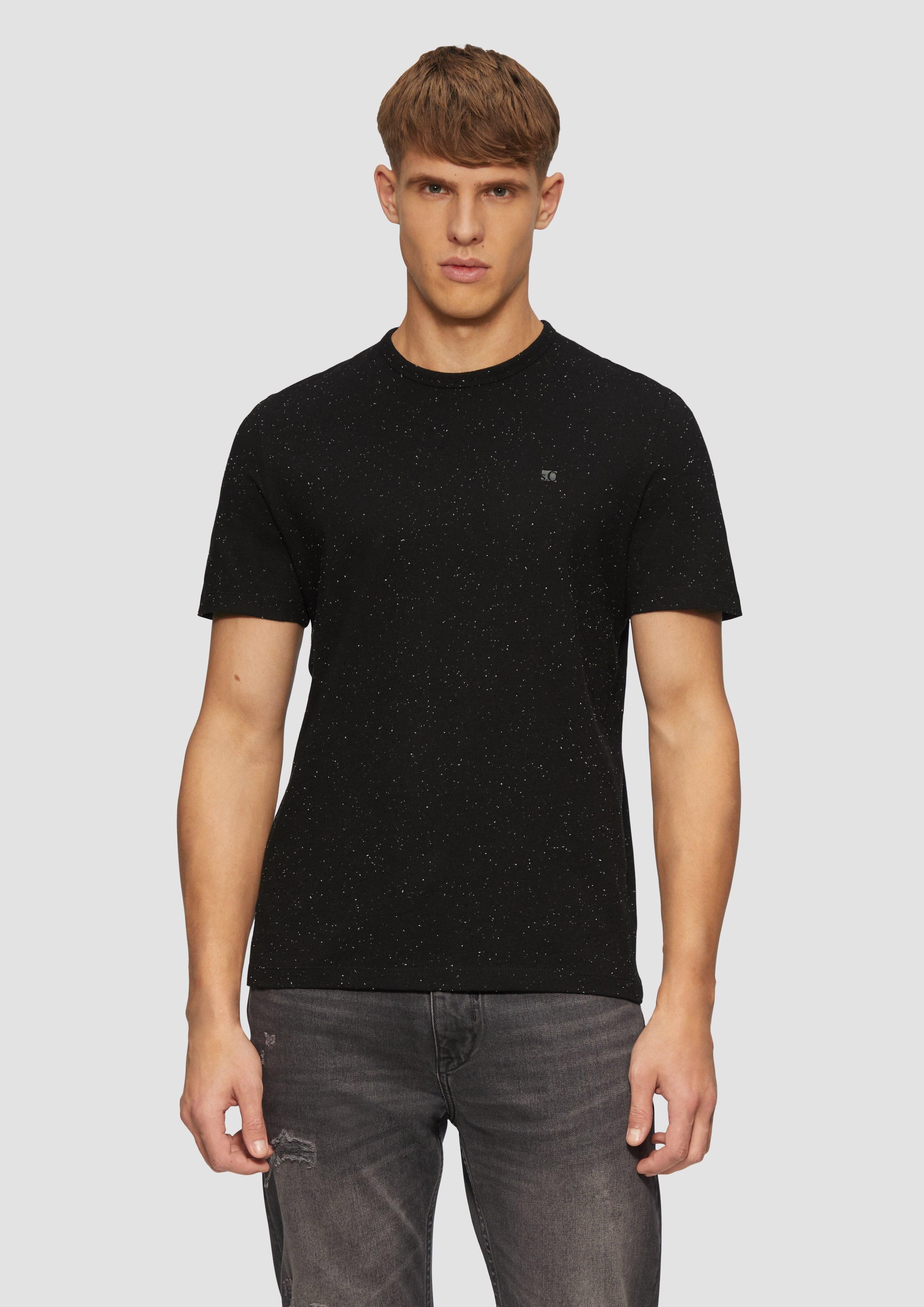 s.Oliver Kurzarmshirt Kurzärmeliges Crew-Neck-Shirt mit Logo günstig online kaufen
