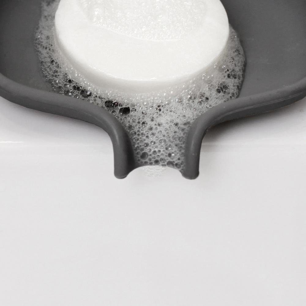 Graphite Gray (Small) mit Seifenablage Soap Ablauf Saver Bosign Reinigungsbürste