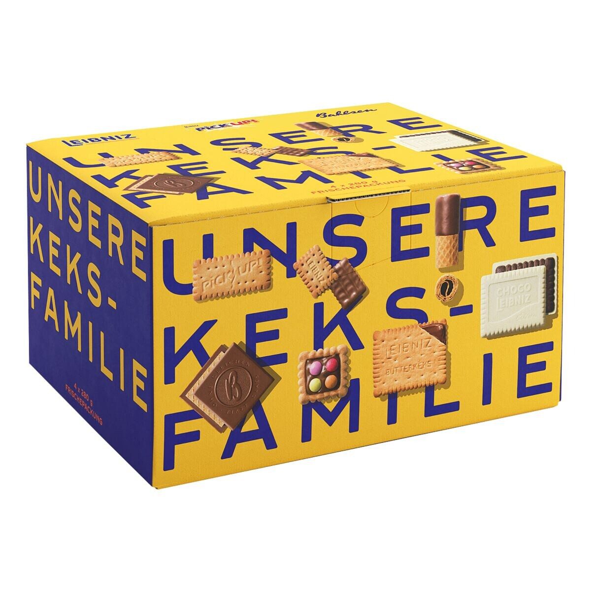 BAHLSEN Kekse Unsere Keks-Familie, Gebäckmischung 4x 280 g