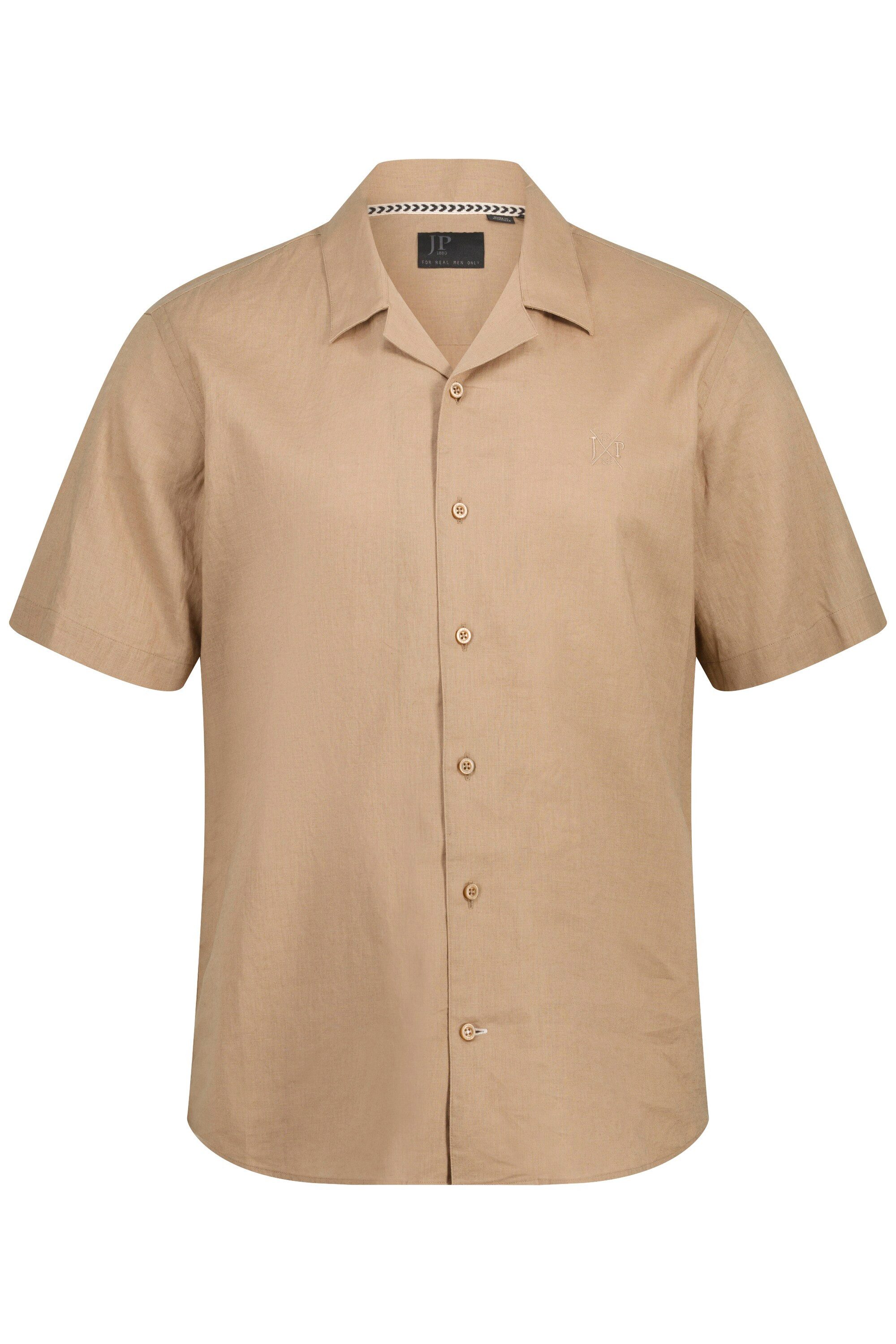 JP1880 Kurzarmhemd Hemd Halbarm Leinenmix Kubakragen günstig online kaufen