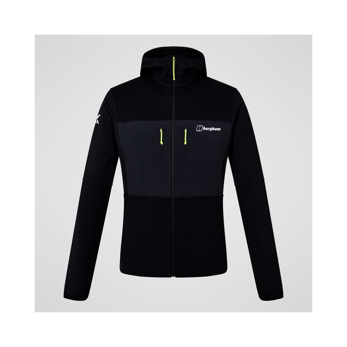 Berghaus Steppjacke MTN Guide Hoody für Herren - Schwarz Funktionale Kapuzenjacke für Herren, ideal für Wanderungen, mit