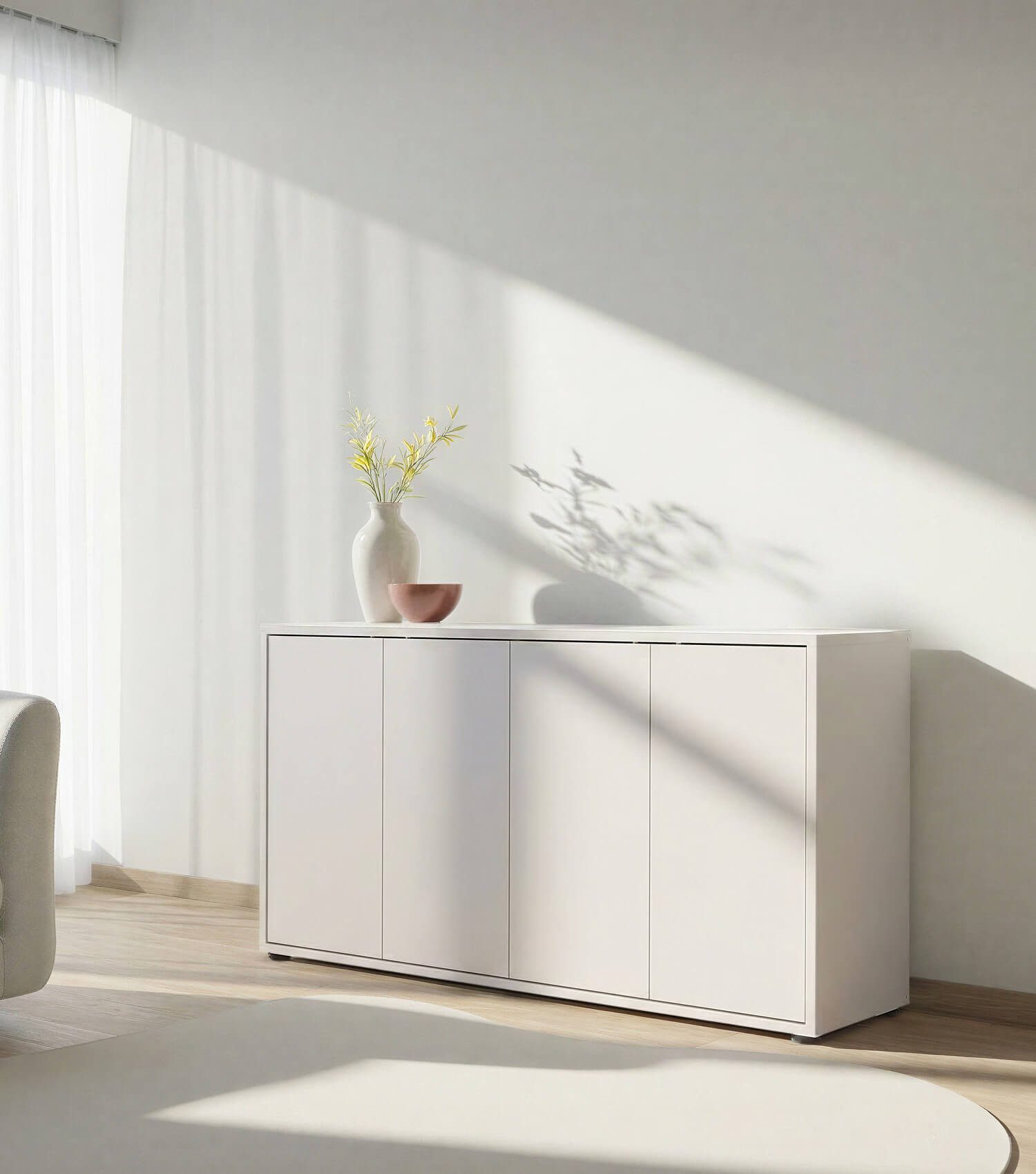 mokebo Sideboard Die Horizontale, Wohnzimmerschrank, Kommode, Beistellschrank, Anrichte in kaschmir