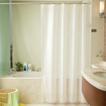 Rosnek Duschvorhang »Transparent, Streifen, PEVA, wasserdicht,mit Haken, für das Badezimmer« Breite 120 cm, Höhe 200 cm