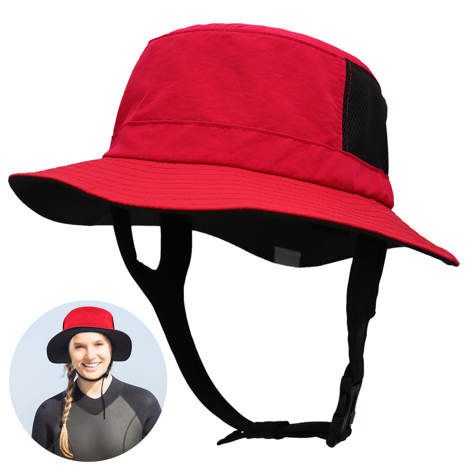 Mutig Sonnenhut Sonnenhut herren UPF 50+, Outdoor-Hut mit breiter Krempe, Fischerhut (Fischerhut mit breiter Krempe Unisex wasserdicht, verstellbar, atmungsaktiv, Mit reflektierendem Streifen für Abenteuer, Wandern, Angeln, Safari)