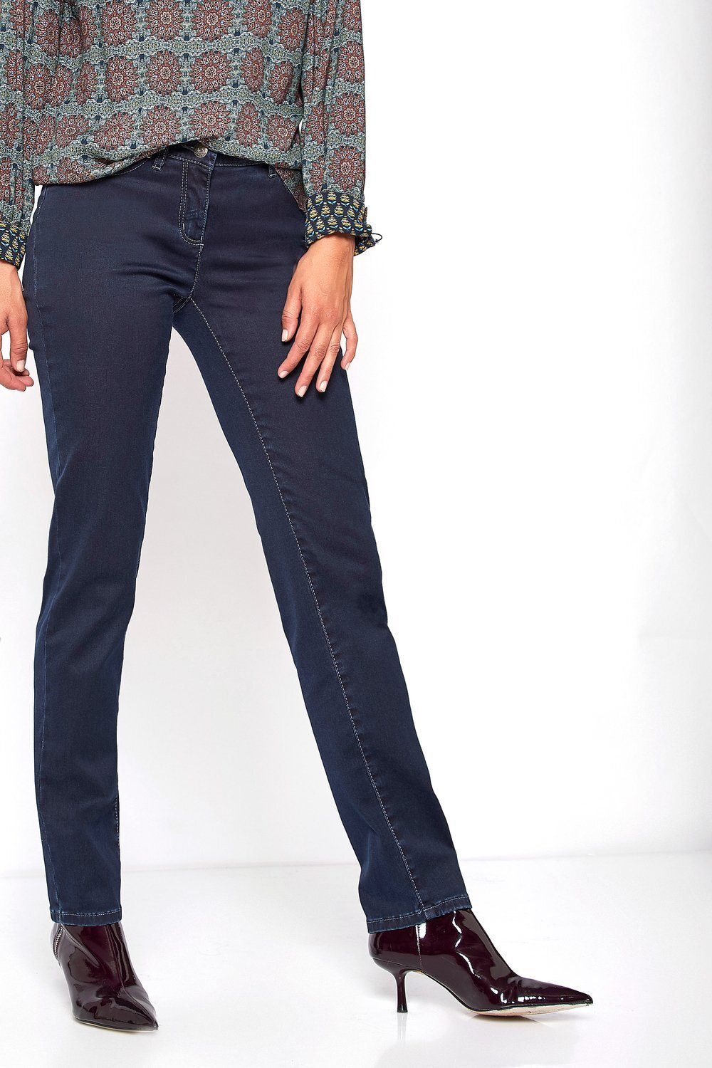 Perfect 5-Pocket-Jeans darkblue und 058 Shape mit an - Bauch TONI Shaping-Effekt Po