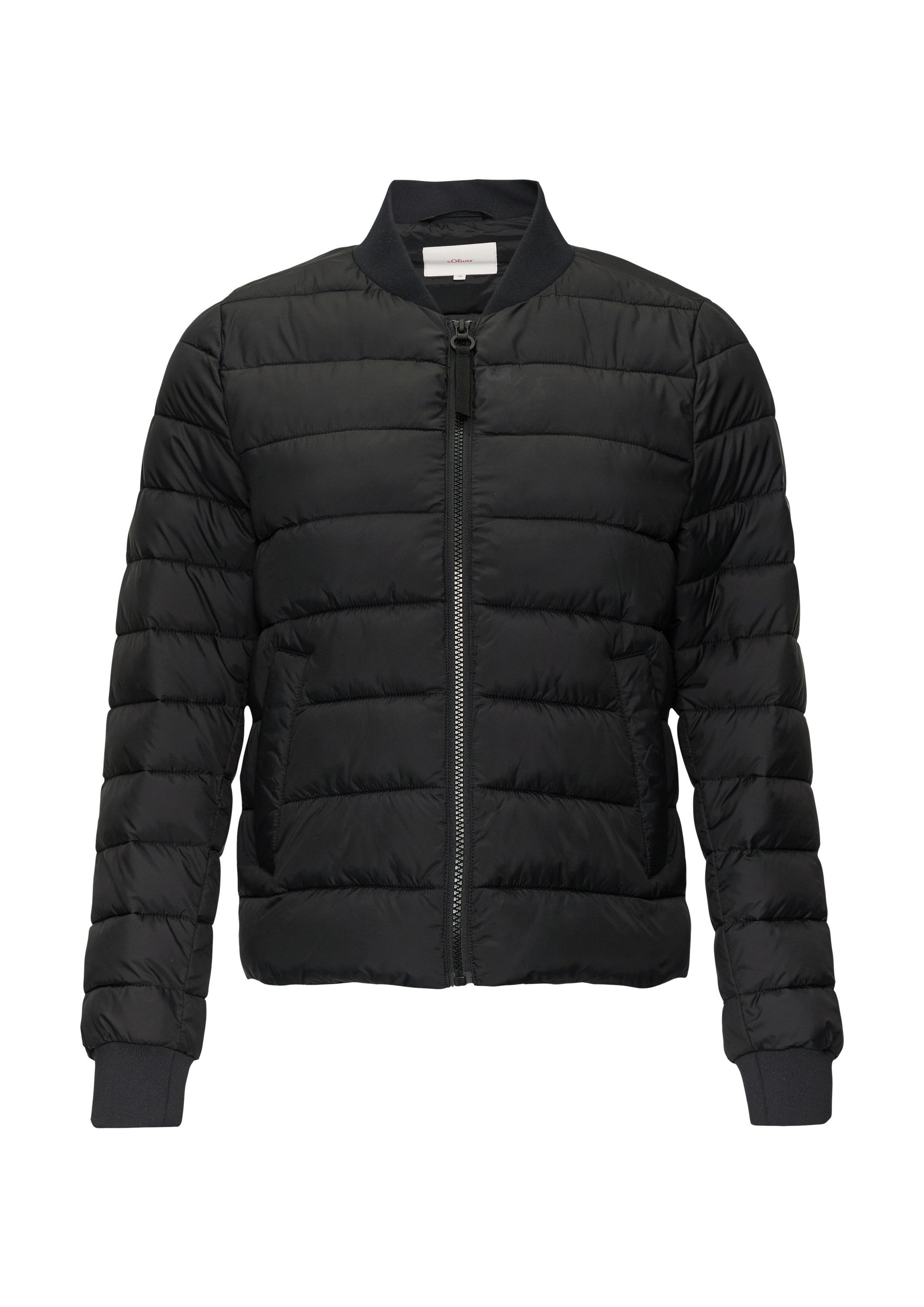 s.Oliver Winterjacke Outdoor-Jacke Kurze Steppjacke mit Rippbündchen günstig online kaufen