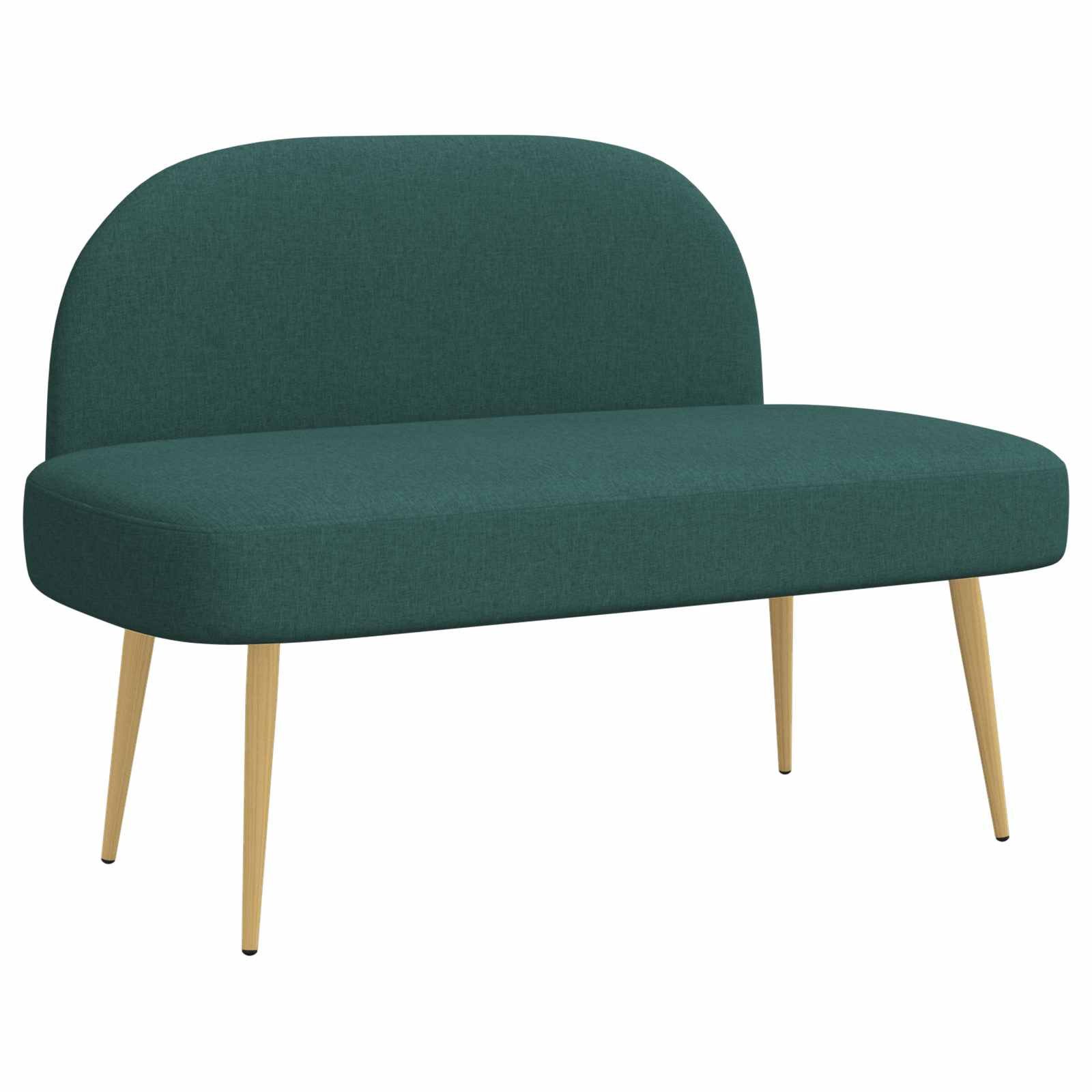 vidaXL Gepolsterte Bank mit Rückenlehne Dunkelgrün 110 x 60 x 76 cm (1-St)