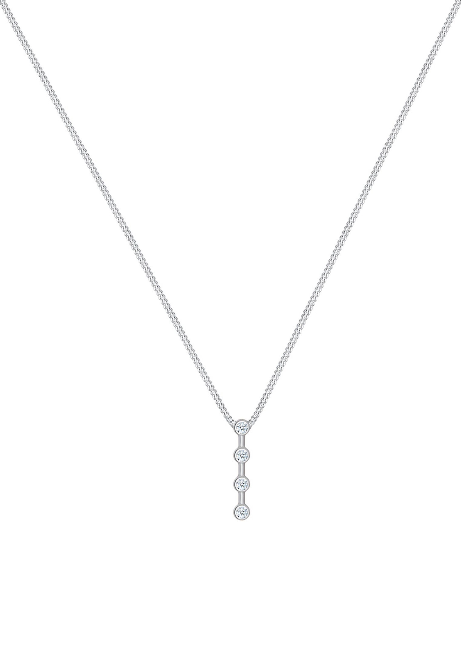 ct) Basic Elli Diamant Geo DIAMONDS Silber Stab Collierkettchen 925 Kreis (0.06