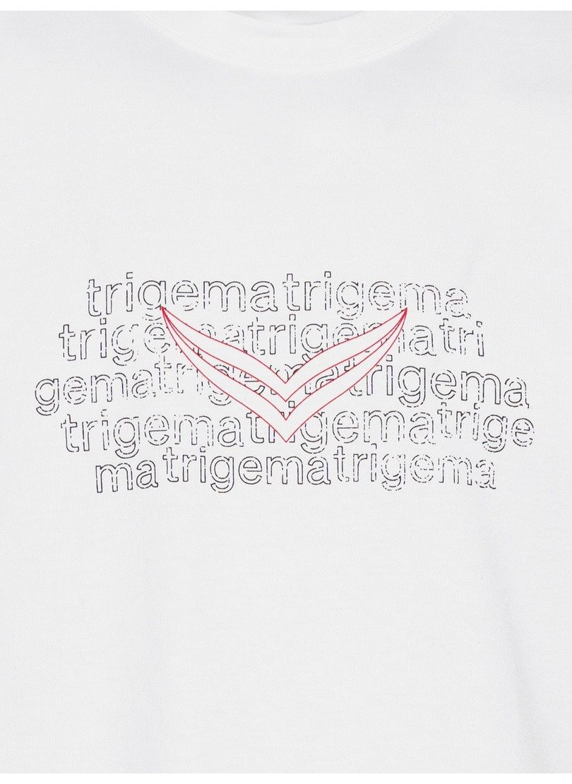 Trigema T-Shirt TRIGEMA T-Shirt mit Logo-Print (1-tlg)