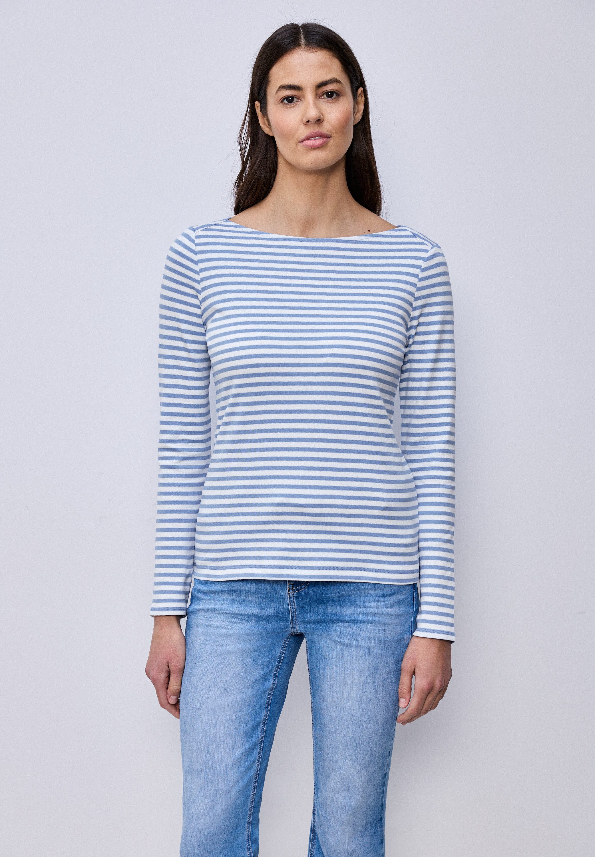 STREET ONE Langarmshirt mit U-Boot-Ausschnitt günstig online kaufen