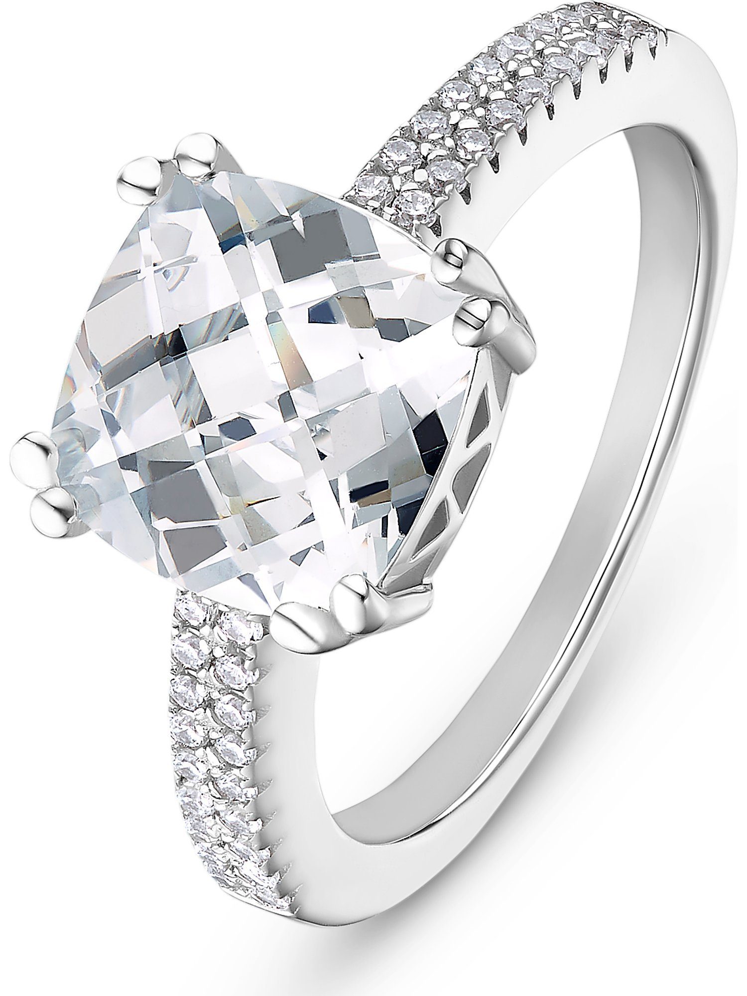 FAVS Silberring FAVS Damen-Damenring 925er Silber 1 Zirkonia, Zirkonia, synthetisch