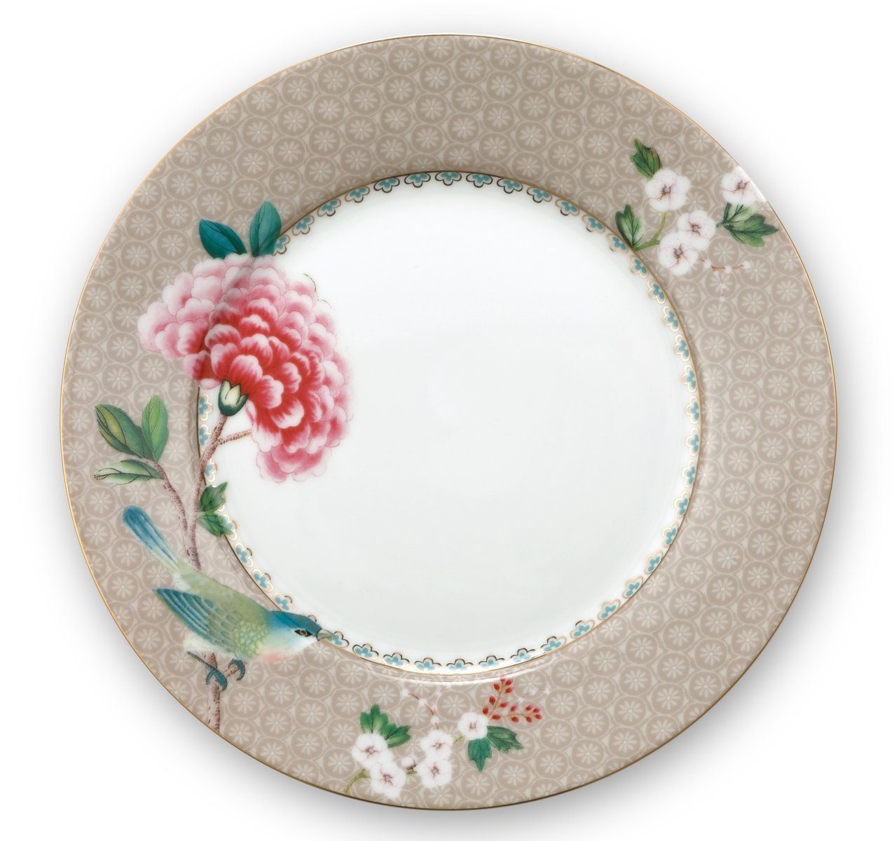 PiP Studio Frühstücksteller Blushing Birds Тарелки khaki 21 cm, Plate Blushing Birds Khaki 21cm