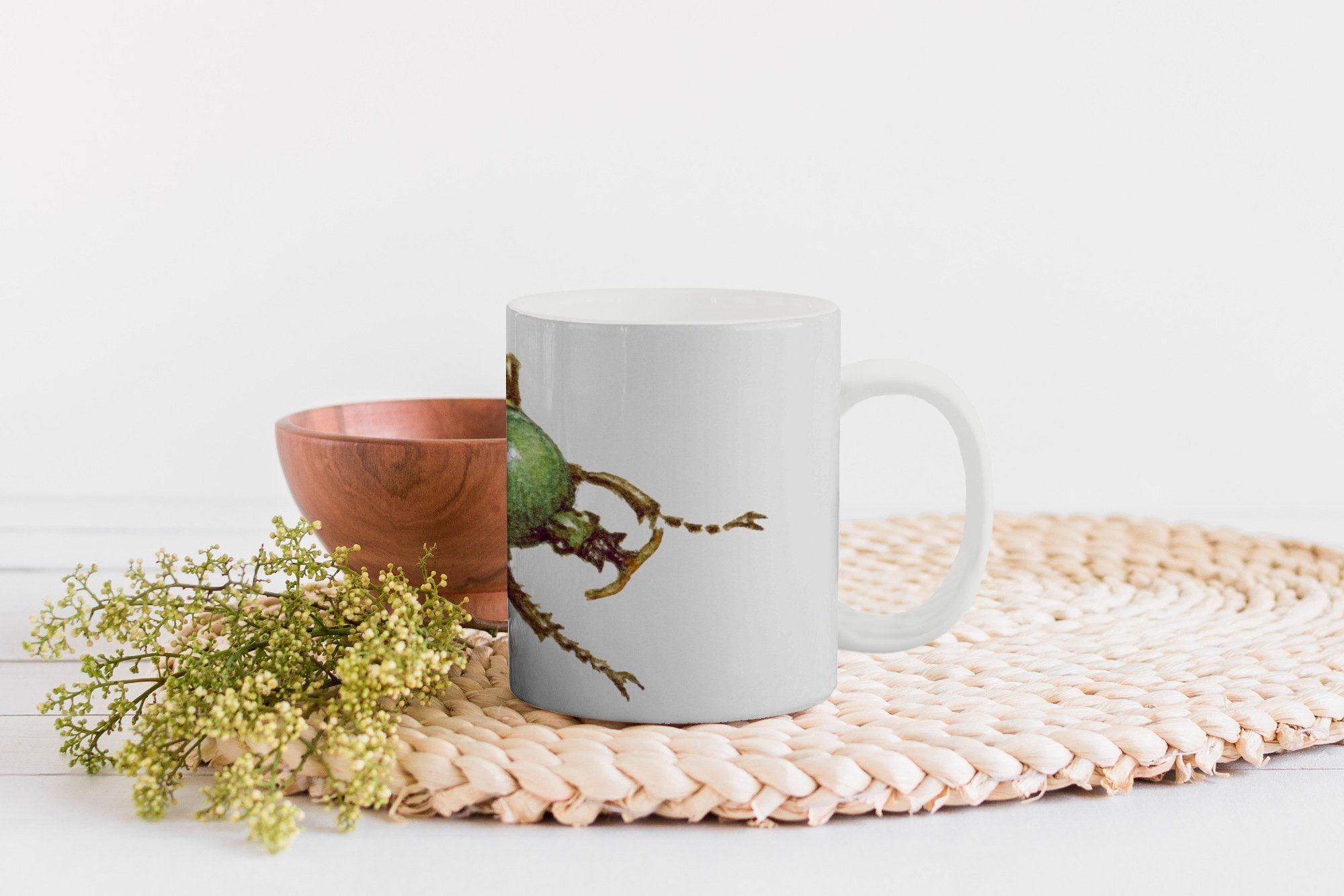 Teetasse, Aquarell, - Keramik, Insekten Kaffeetassen, MuchoWow Becher, Tasse Teetasse, - Käfer Geschenk