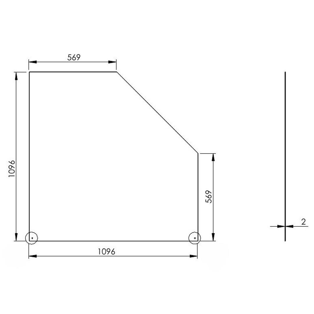 Feuercampus Bodenschutzplatte Funkenschutz Stahlbodenplatte Schwarz Fünfeck 110 x 110 cm