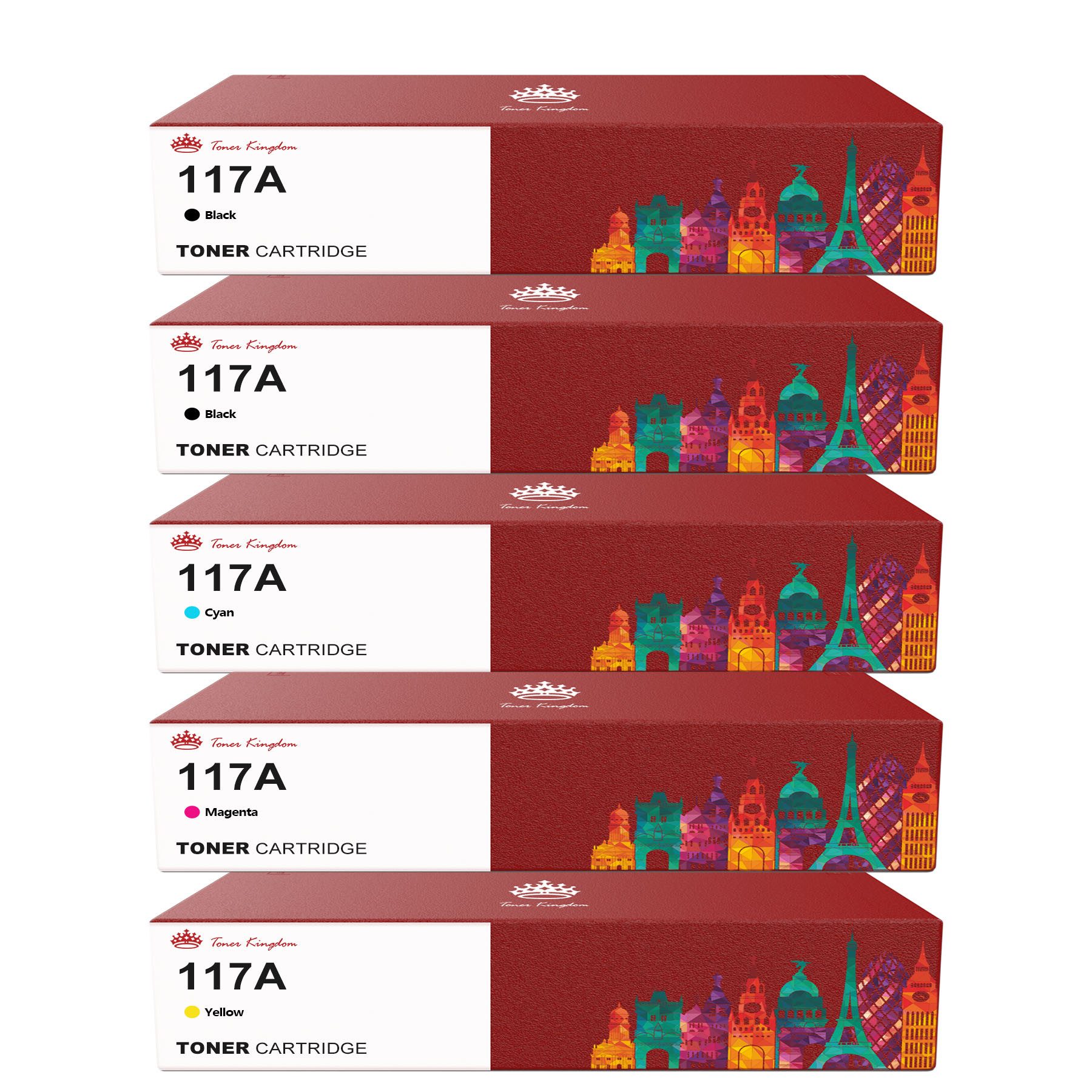 Tonerpatrone 5x Ersatz für HP 117A 4er-pack mit Chip