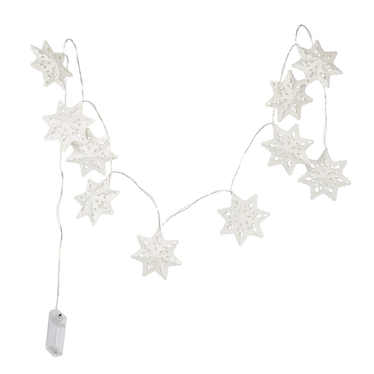 GILDE LED Schreibtischlampe Lichterkette „Star Cut“ von Gilde – LED Stern Lichterkette 150 cm