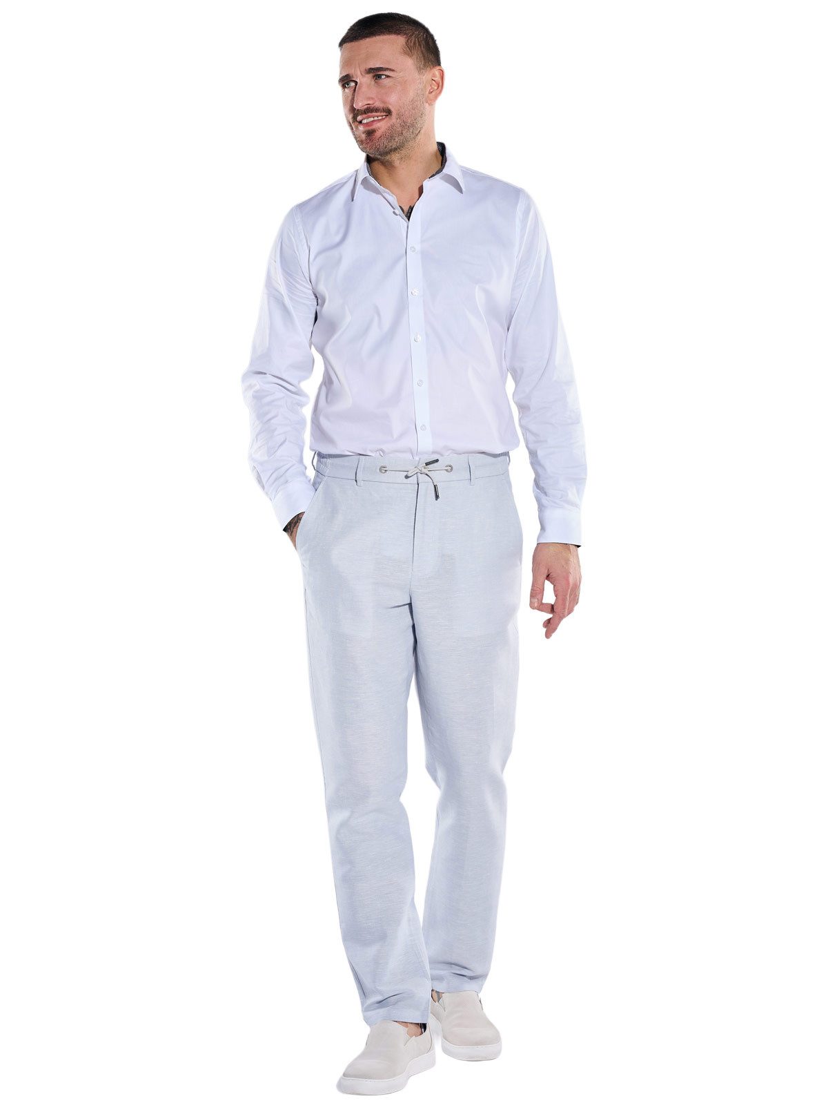 emilio adani Anzughose Herren Anzughose slim fit, Hellblau
