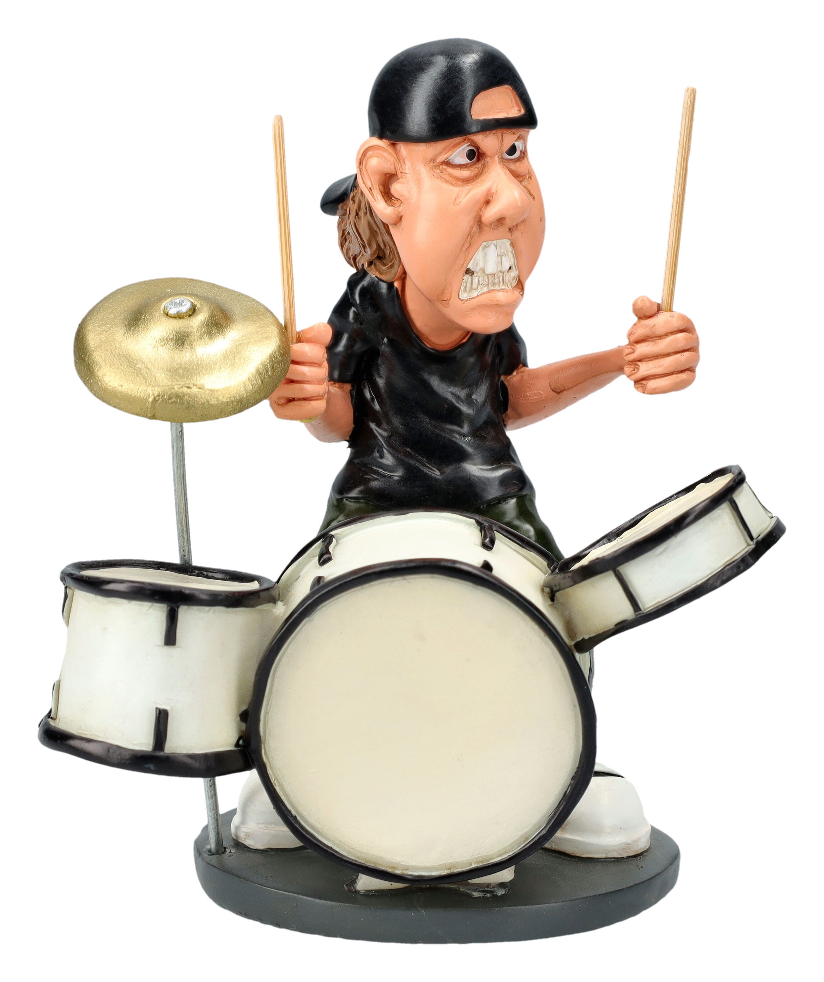 Dekofigur Lustige Rockstar Figur - Drummer Lars - Musiker Dekofigur Schlagzeuger