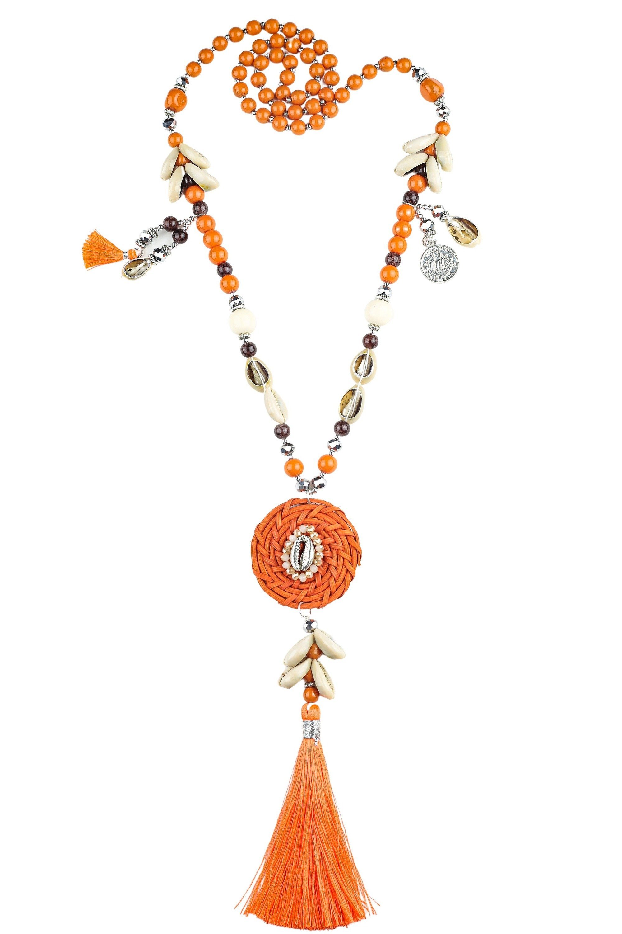 COLLEZIONE ALESSANDRO Lange Kette Bahli, mit echten Glasperlen