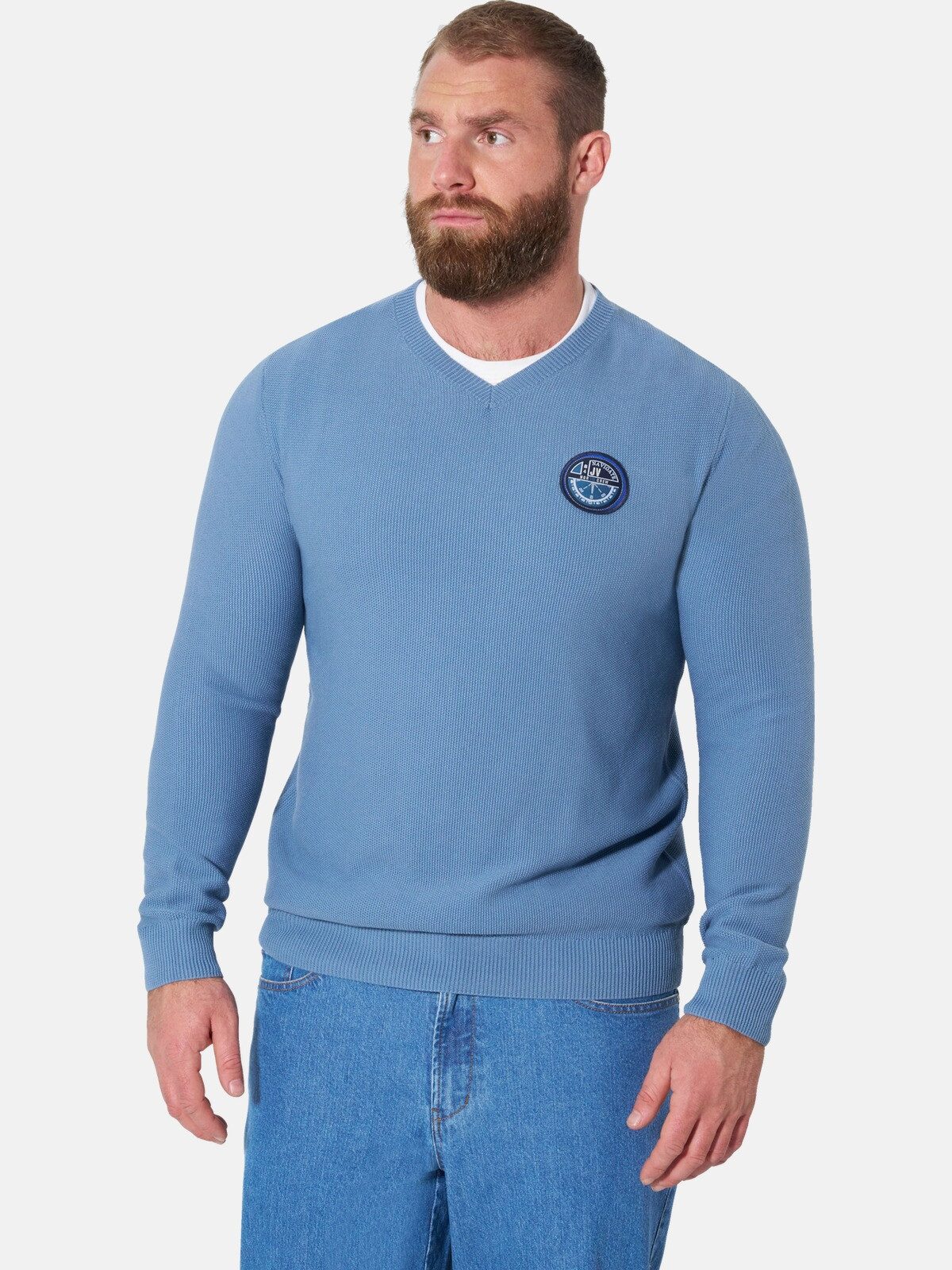 Jan Vanderstorm V-Ausschnitt-Pullover KOLBEIN