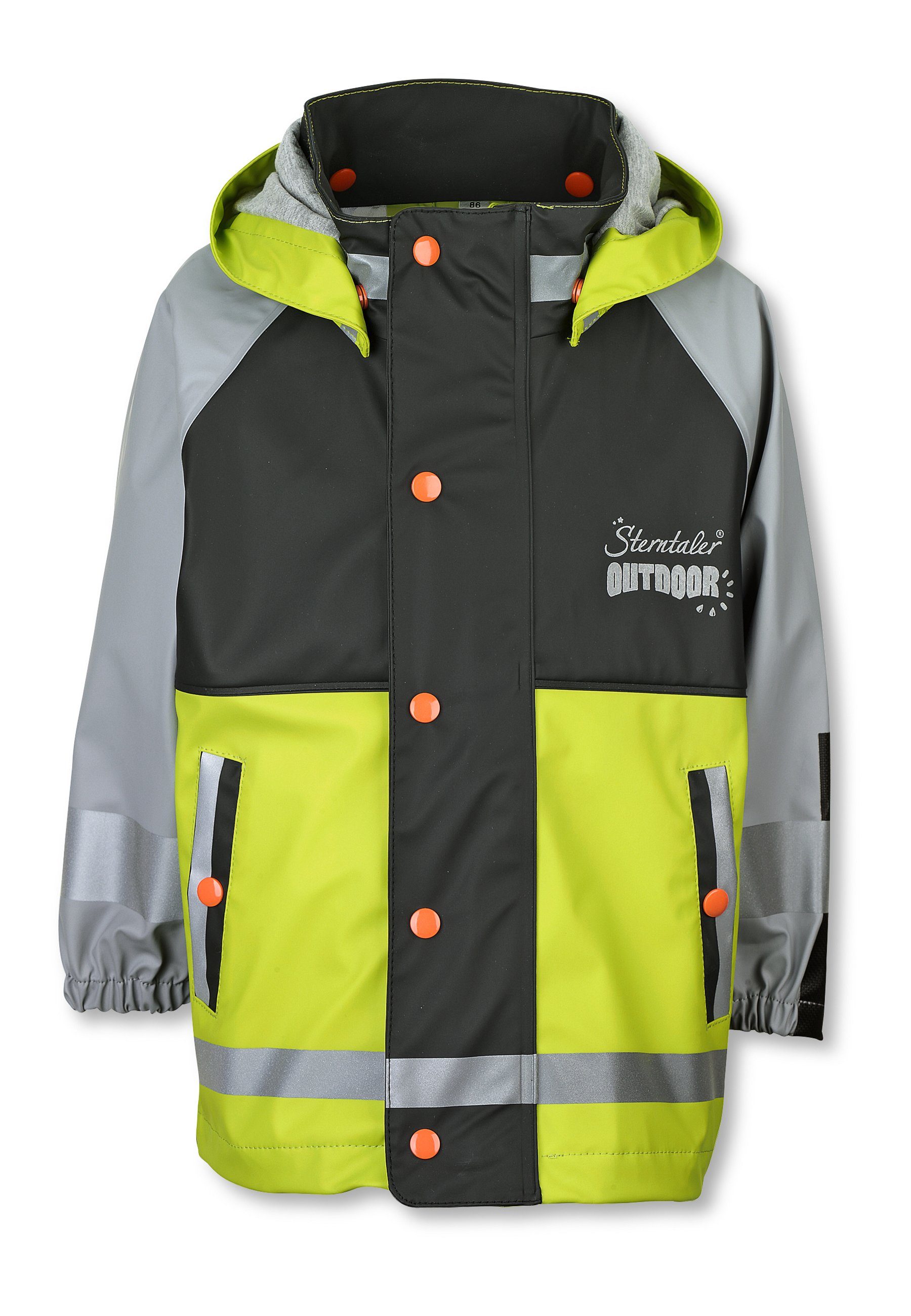 Sterntaler® Regenjacke Funktions-Regenjacke uni (1-St., Kinder Regen- und Matschjacke mit süßen Motiven) Regenjacke Kinder mit Kapuze, Funktionsjacke Kinder hellgrün