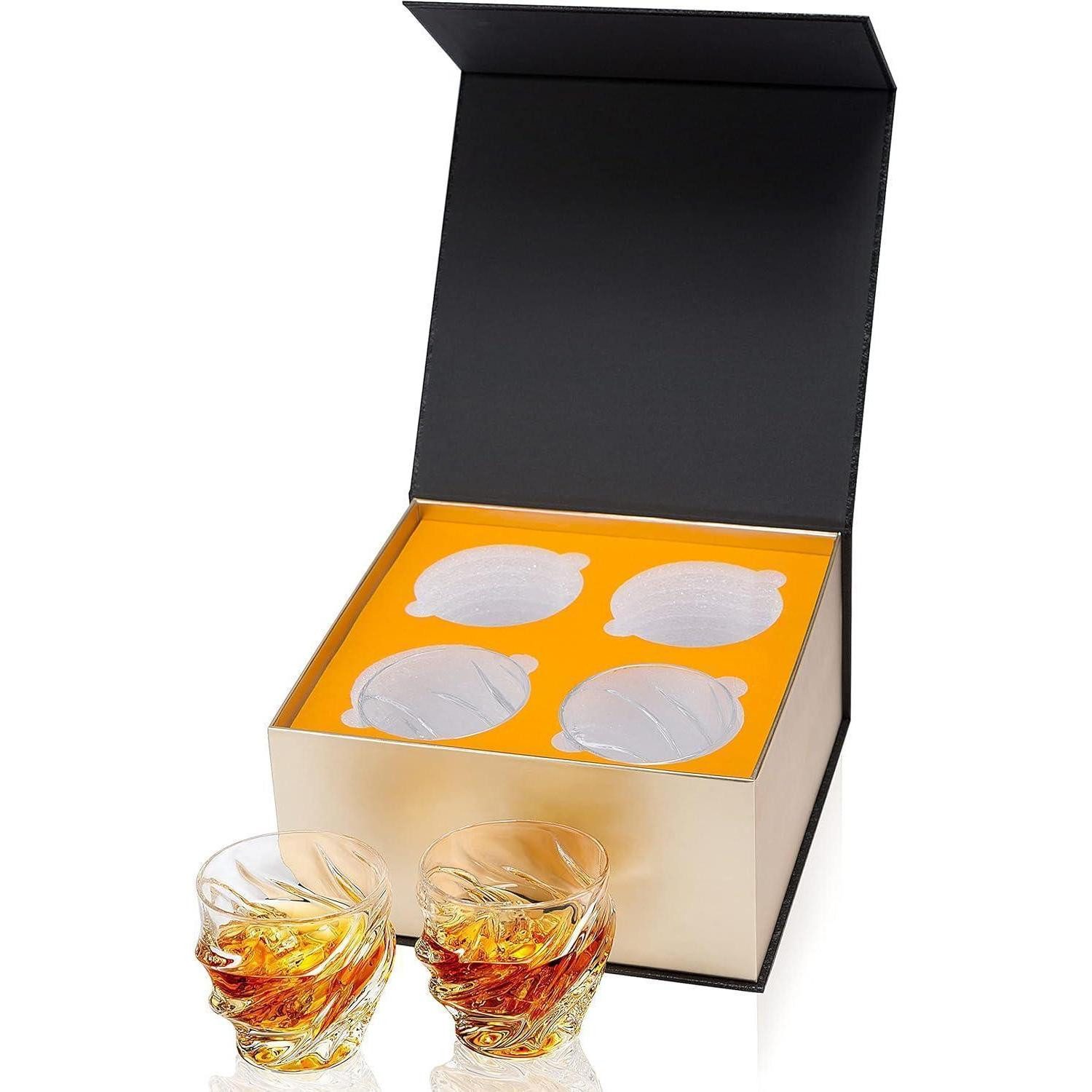 LuxusKollektion Whiskyglas Whisky Gläser Bleifrei Kristallglas 4-teilig 260ml Luxus Geschenk