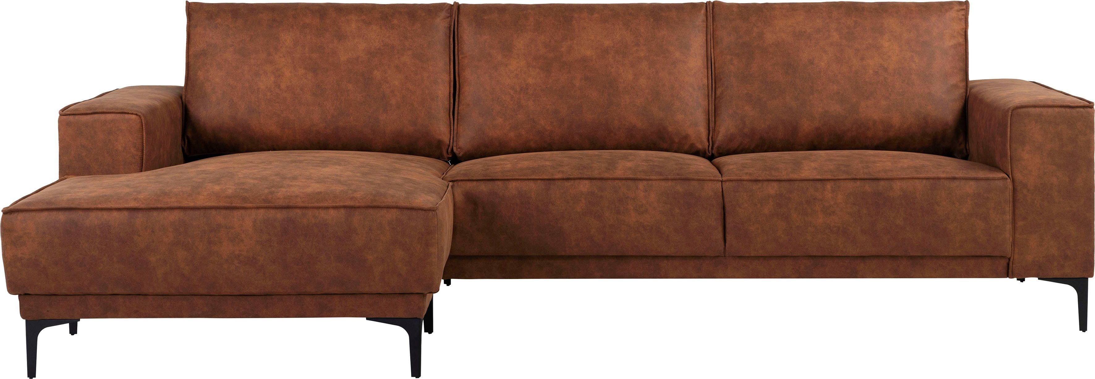 Places of Style Ecksofa "Polsterecke Oland, Struktur, Flachgewebe, Luxus-Mi günstig online kaufen