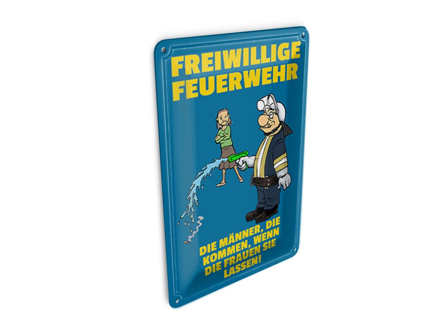 Femer GmbH Postkarte Spruch 10x14 cm Freiwillige Feuerwehr Männer, unfrankiert