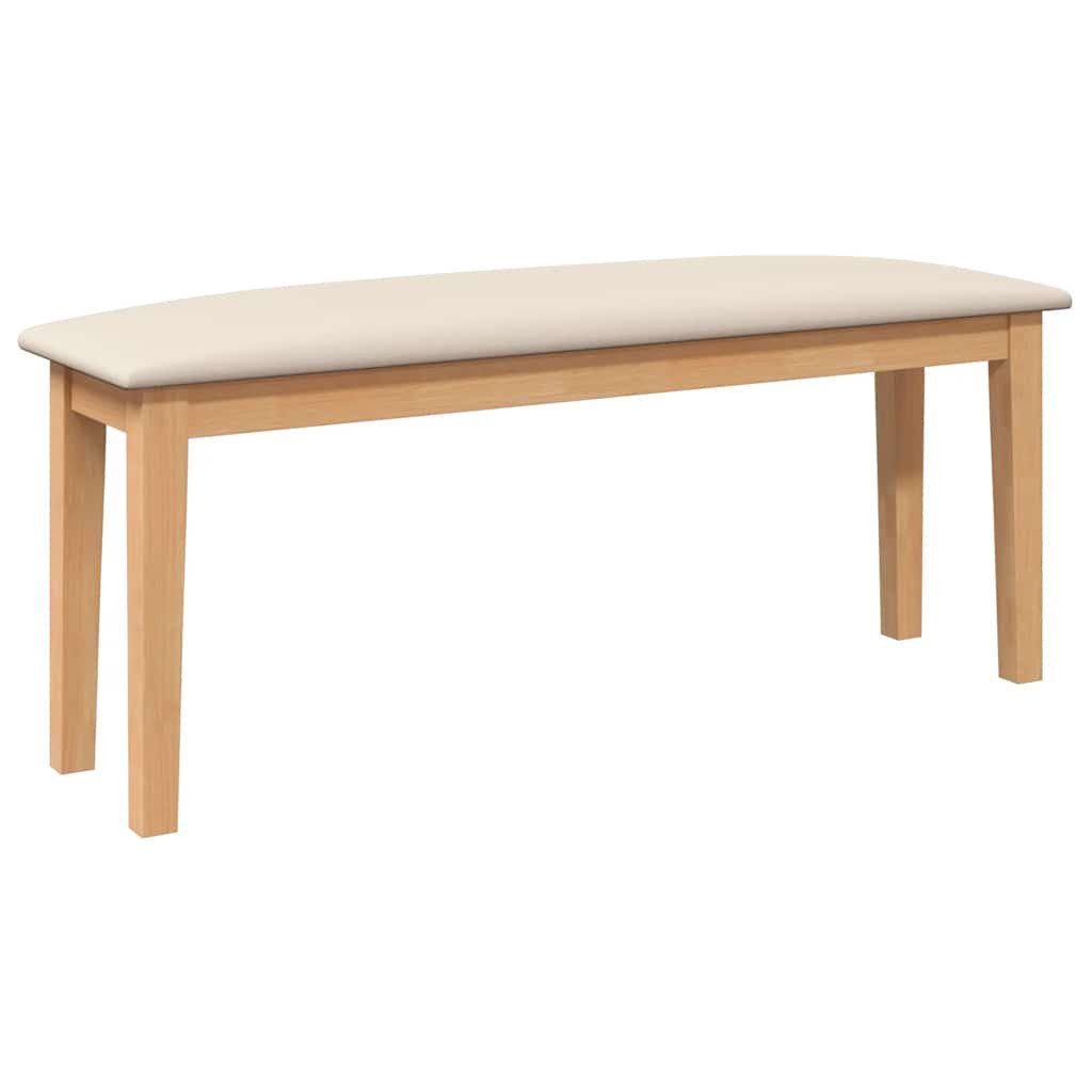 vidaXL Essbank Bank 110 cm Massivholz Gummibaum