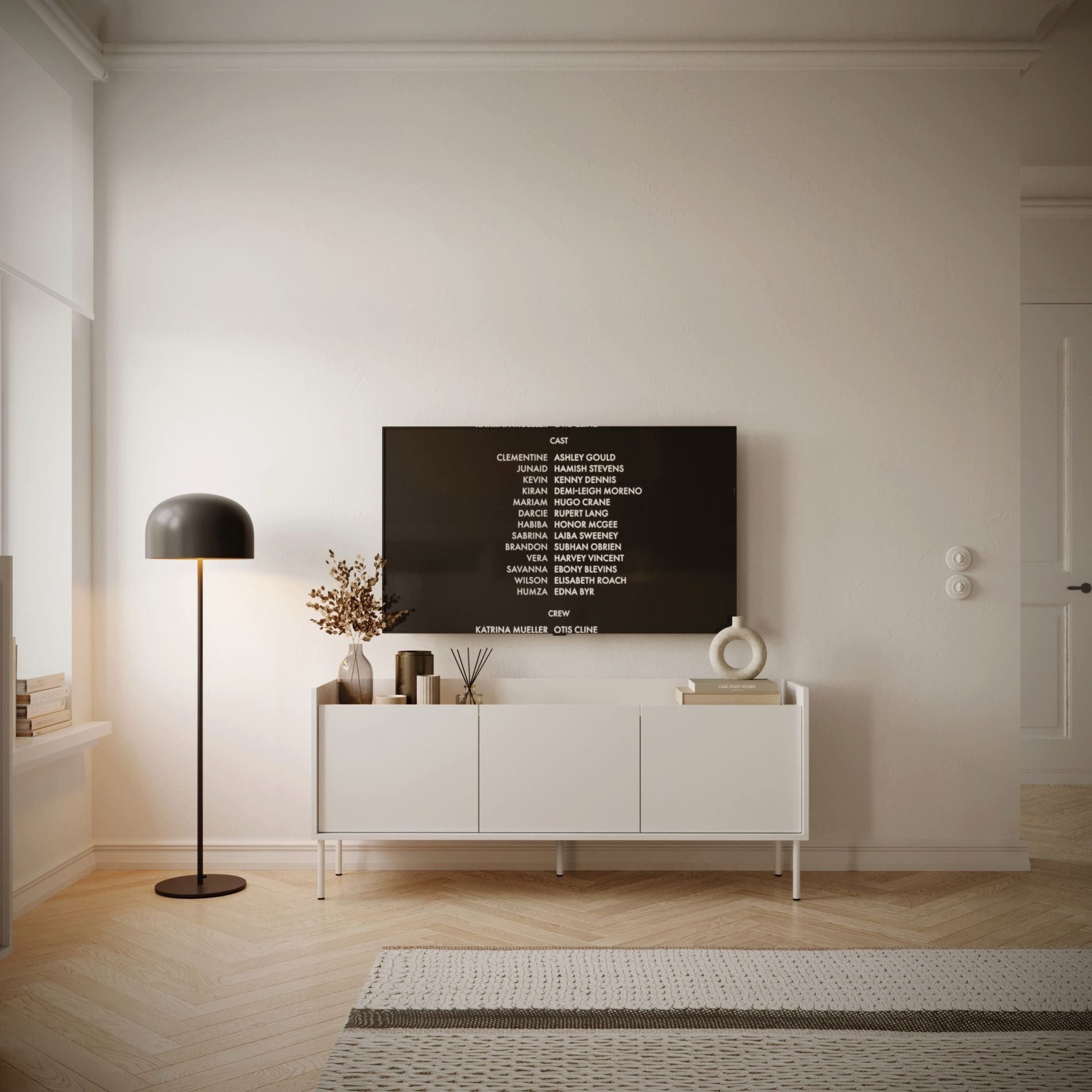 Selsey TV-Schrank TOVI Lowboard mit Stauraum und Metallfüßen, 175 / 140 cm breit