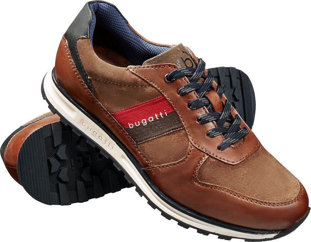 bugatti Sneaker aus weichem Nappa- und Veloursleder günstig online kaufen