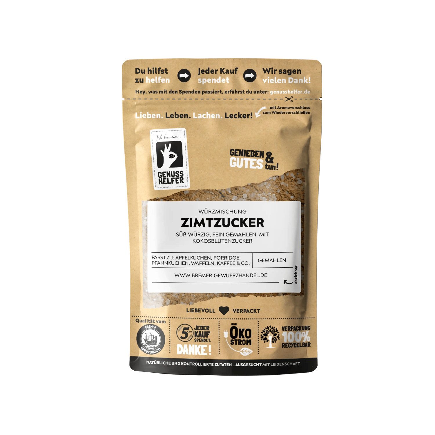 Bremer Gewürzhandel Gewürz Zimtzucker fein, 100 g