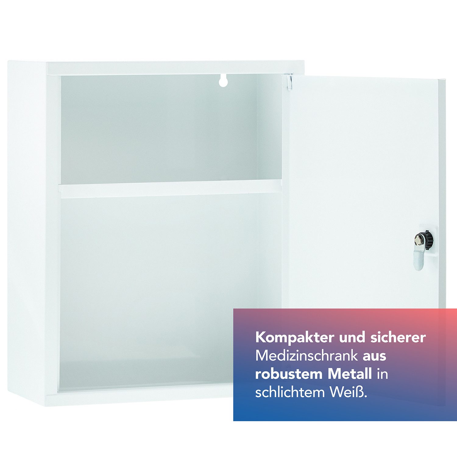 FIRST AID ONLY® Medizinschrank Medizinschrank Weiß mit 2 Fächern