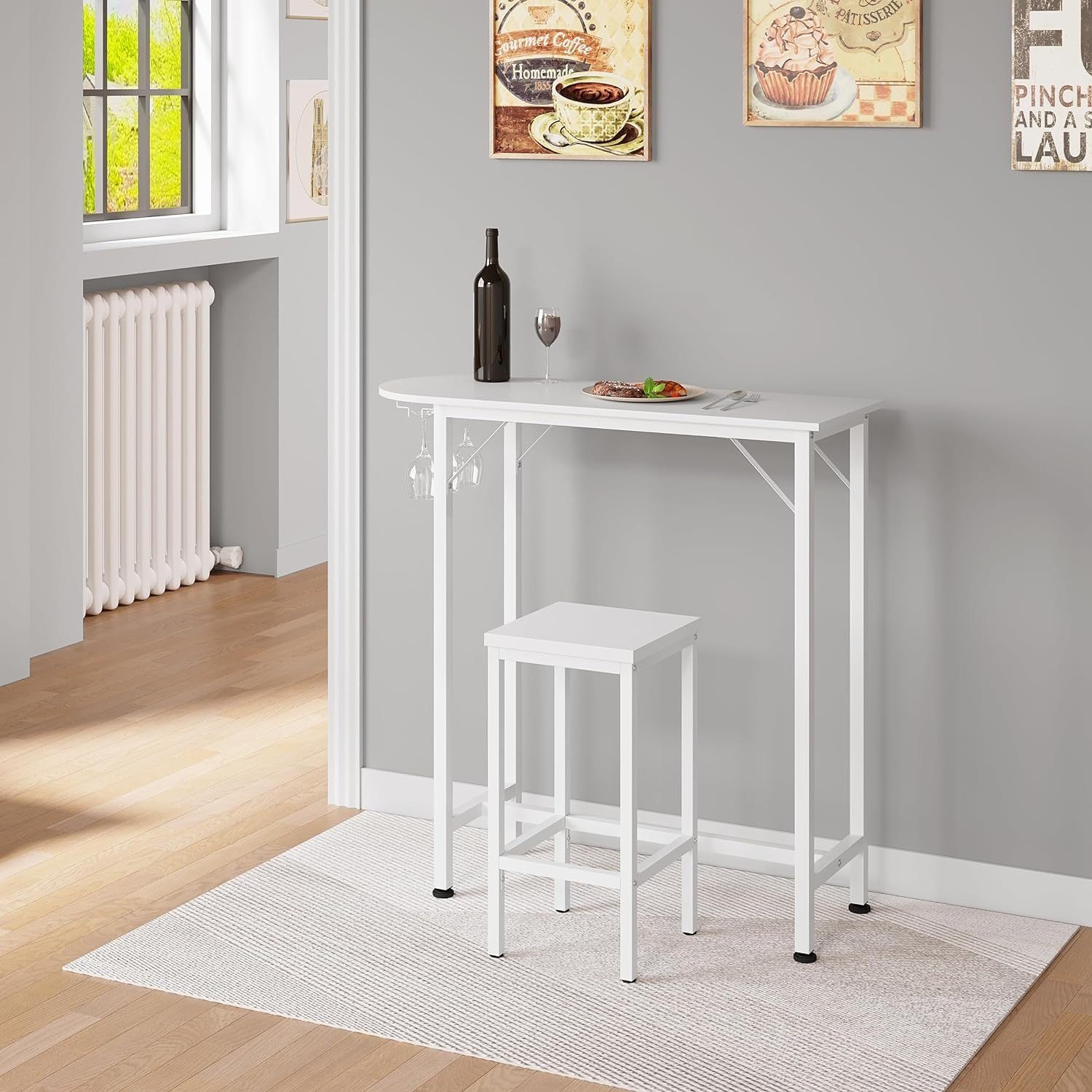 EUGAD Barhocker (Set, 2 St), industriell Barstuhl mit Fußstütze aus Holzwer günstig online kaufen