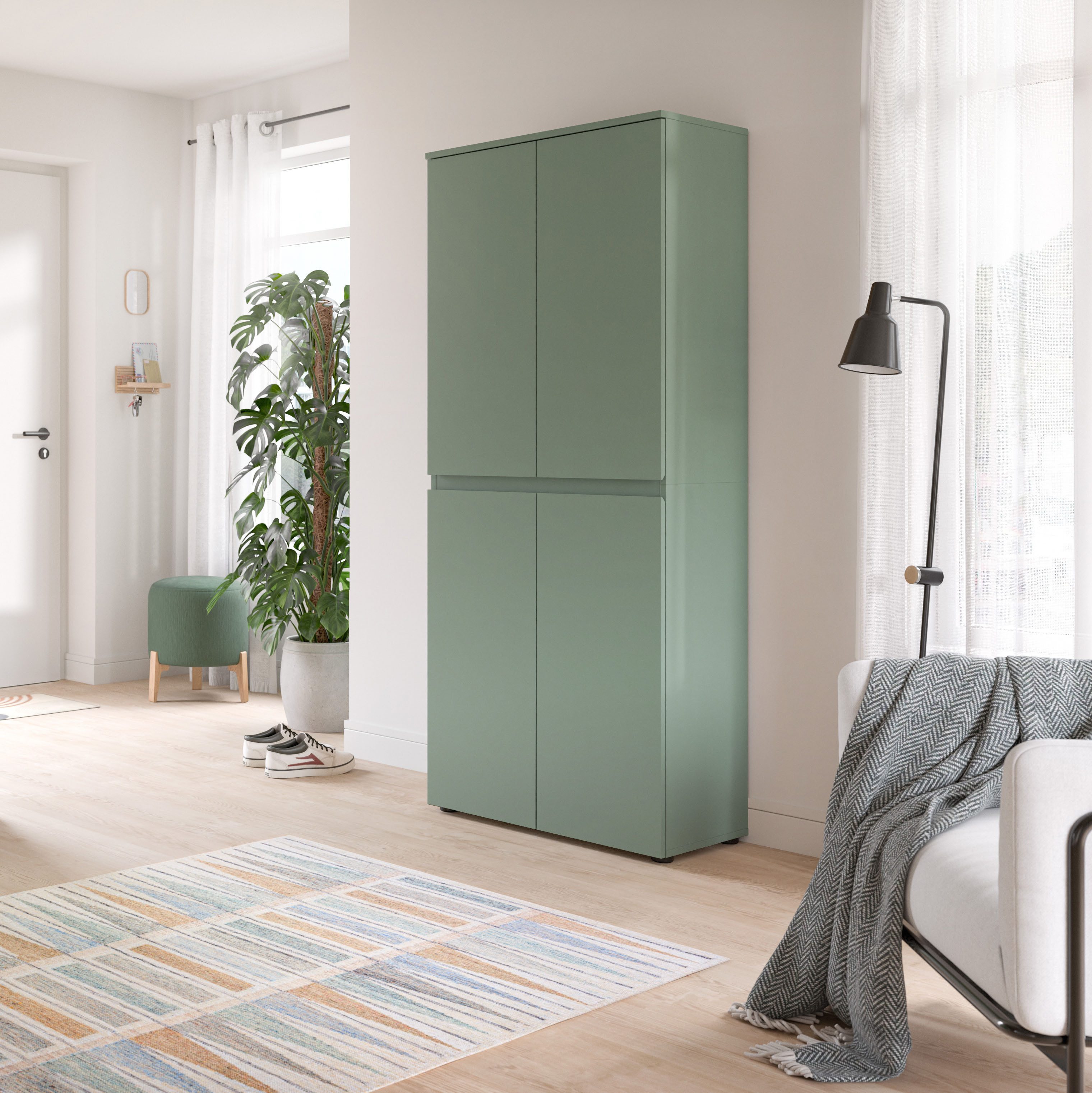 Home affaire Mehrzweckschrank CIPELA, 70x175 cm, viel Stauraum, variable Einlegeböden, Kleiderstange (1-St., in vielen verschiedenen Trendfarben verfügbar) Schuhschrank, Kleiderschrank, Universalschrank, Aktenschrank, Schrank