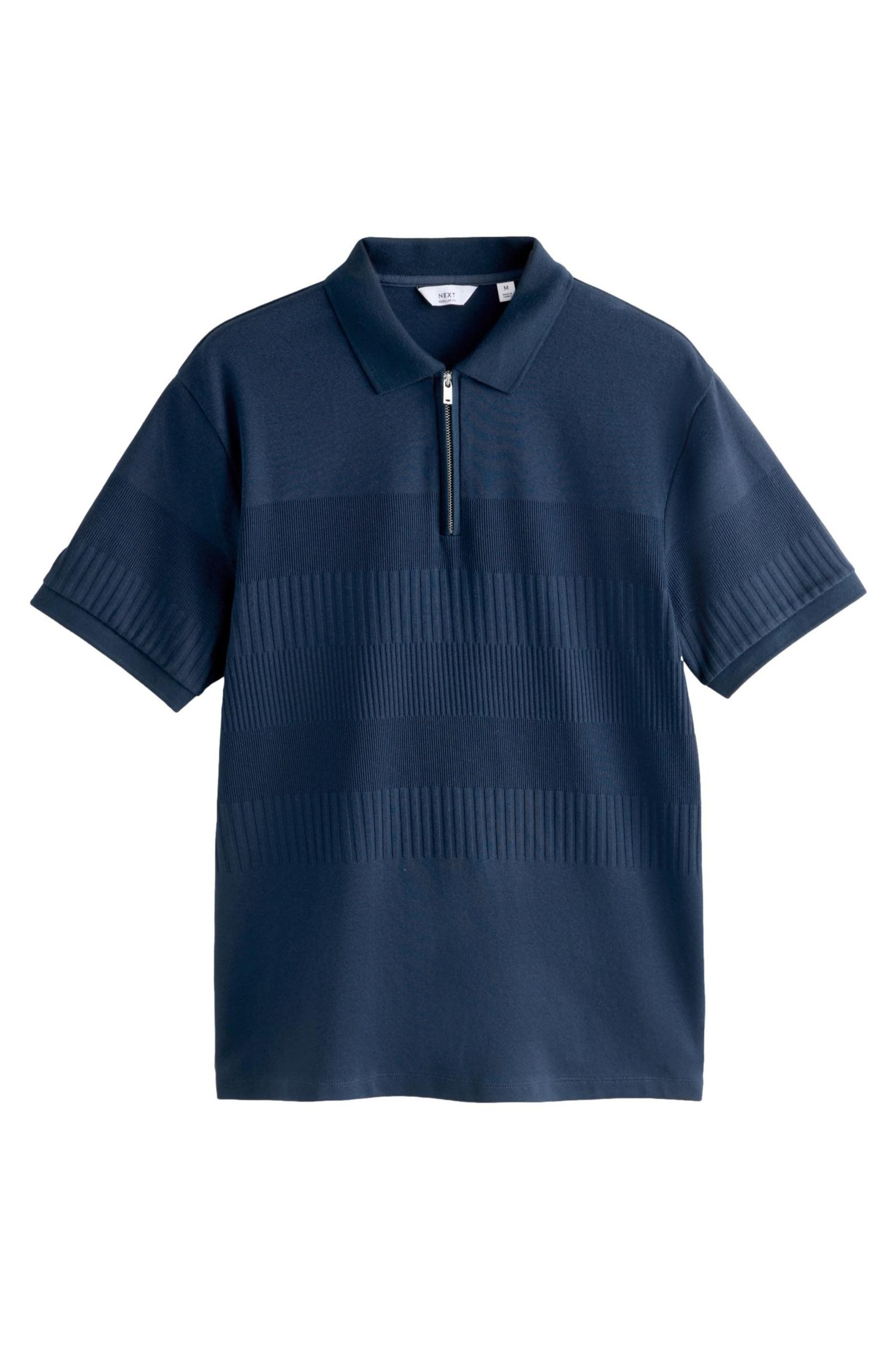 Next Poloshirt Poloshirt mit RV-Kragen und Blockfarben (1-tlg)