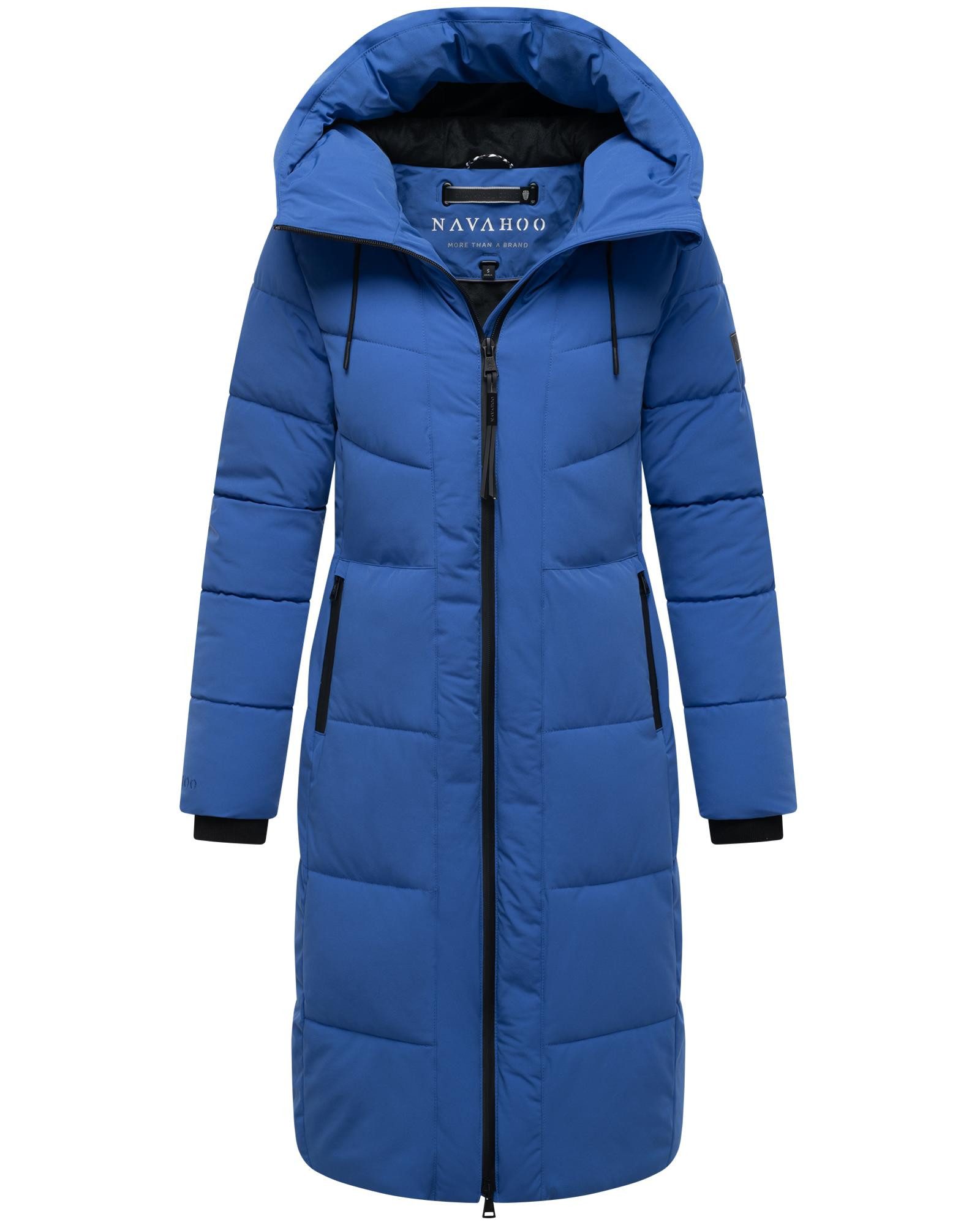 Navahoo Steppmantel Schokokuss XIV Warmer Damen gesteppter Wintermantel mit Kapuze – Bild 4 von 5