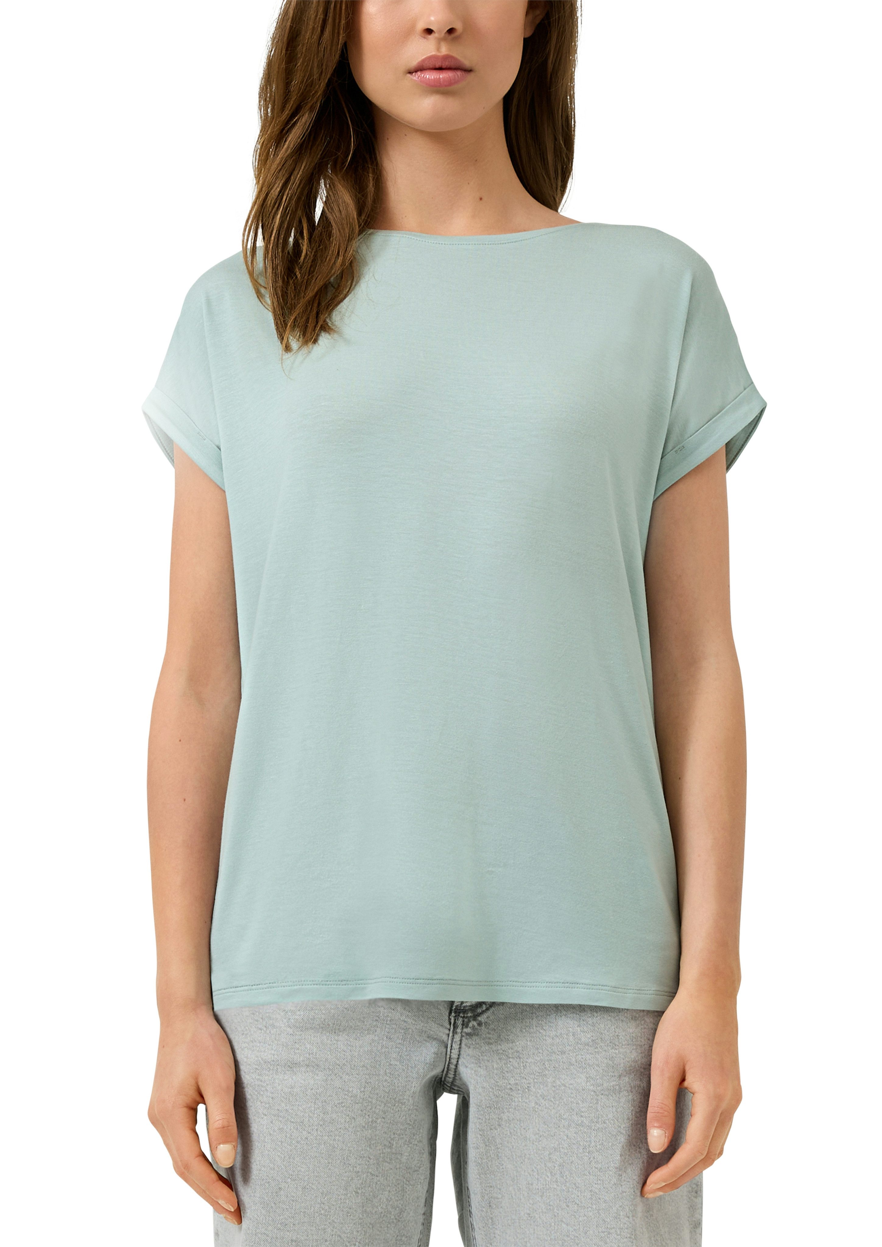 QS Kurzarmshirt mit Ärmelaufschlag