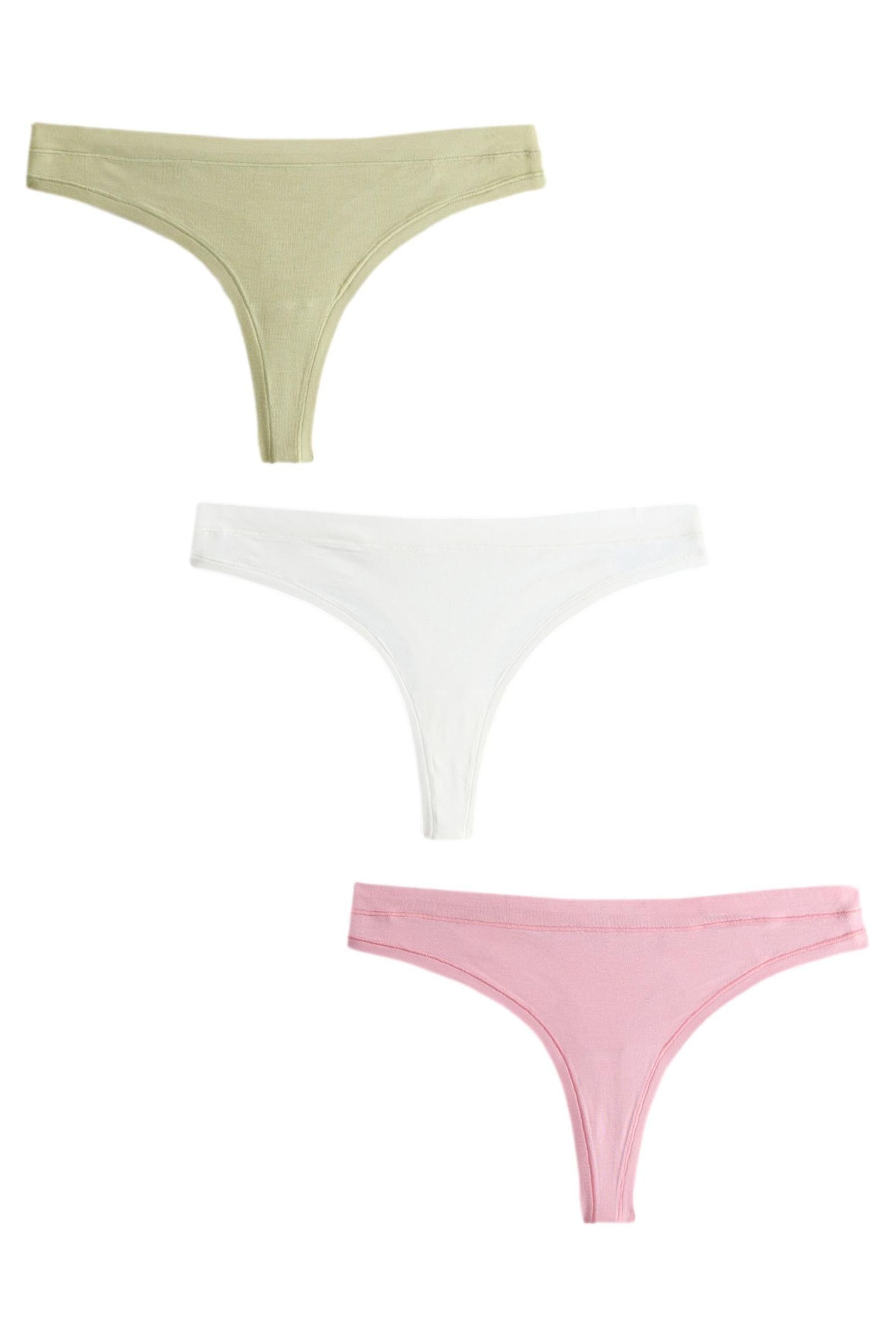 String Ultimate Comfort Baumwollslips, 3er-Pack, Tanga