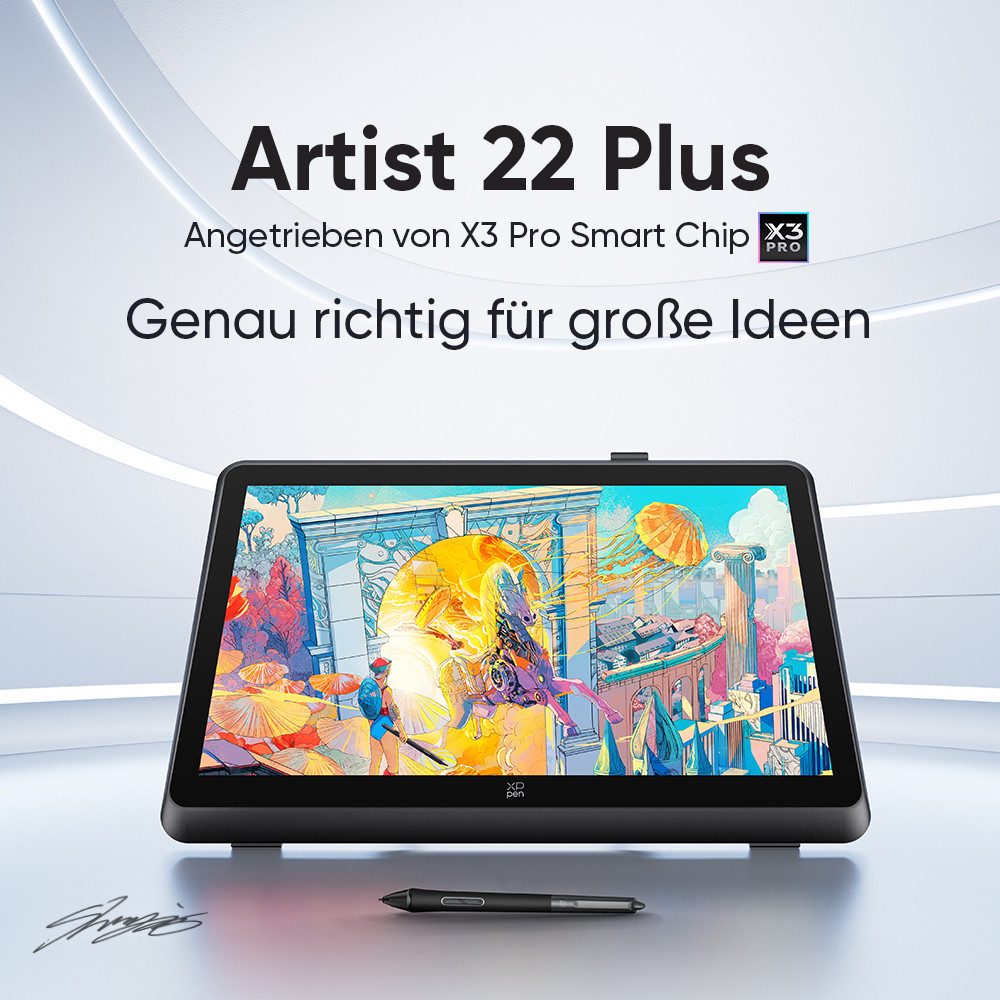 XP-PEN Artist 22 Plus Grafiktablett (21.5", voll laminierter Bildschirm, parallaxfreie Zeichnung)