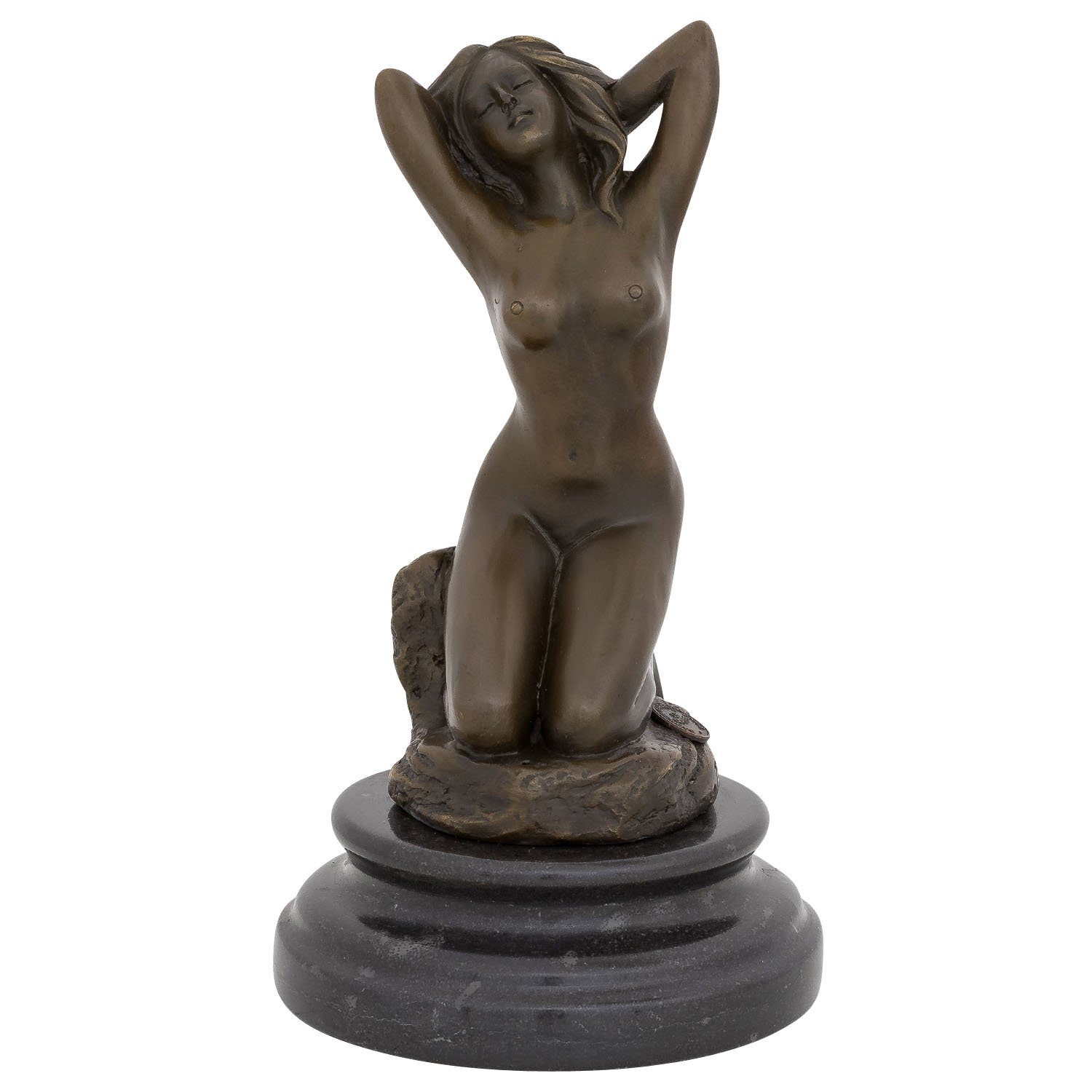 Kunst Antik-Stil Bronze Aubaho Bronzeskulptur Erotik Sta erotische Frau Skulptur Figur