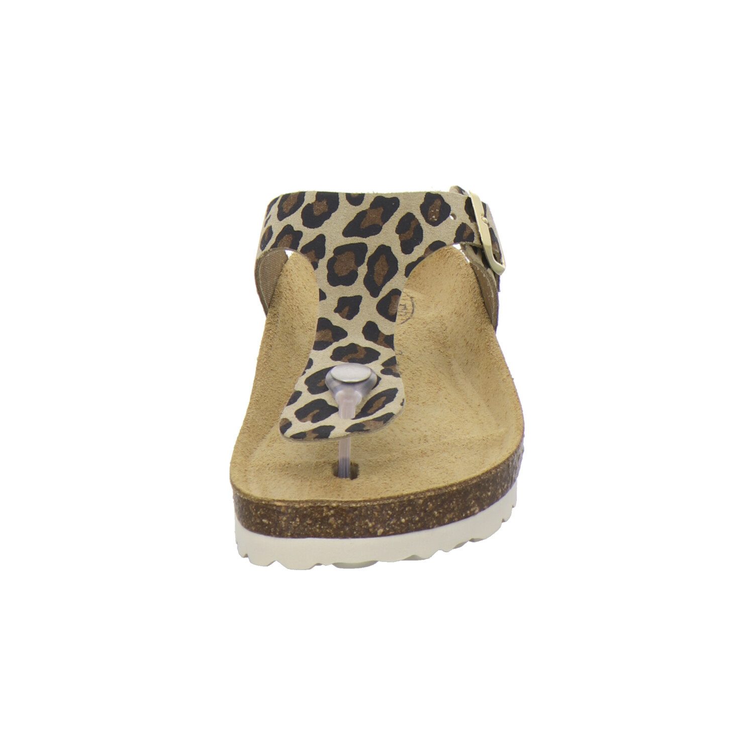 AFS-Schuhe 210798 Zehentrenner Pantolette für Damen mit Fußbett, bequeme Sandalen aus Leder