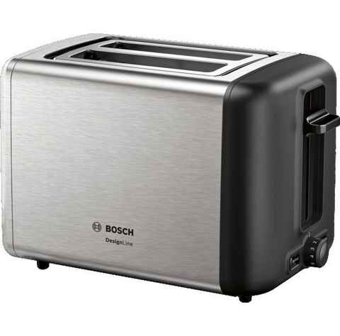 BOSCH Toaster TAT3P420DE DesignLine Edelstahl, 2 kurze Schlitze, 820 W