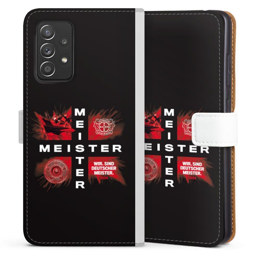 DeinDesign Handyhülle Bayer 04 Leverkusen Meister Offizielles Lizenzprodukt, Samsung Galaxy A52s 5G Hülle Handy Flip Case Wallet Cover