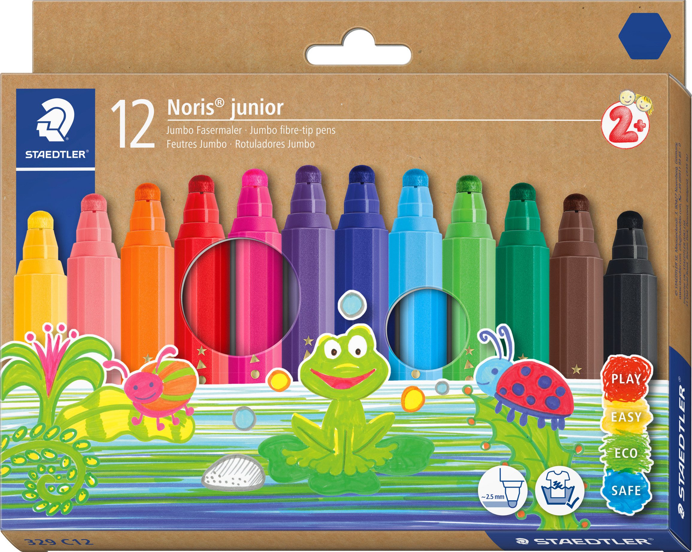 STAEDTLER Aquarellstifte Strichstärke 2,5 mm, Junior Fasermaler